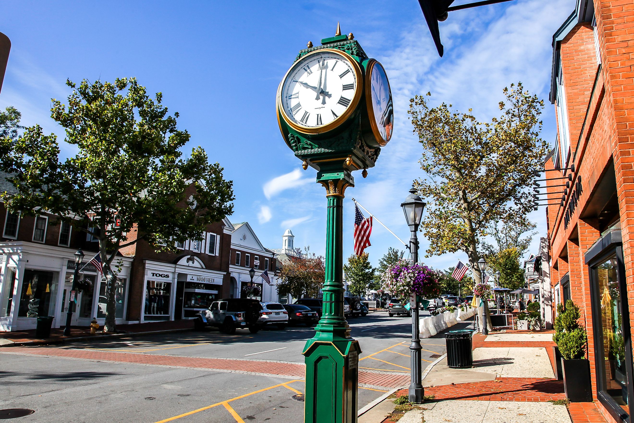 The beautiful downtown area of New Canaan, Connecticut. Editorial credit: Miro Vrlik Photography / Shutterstock.com