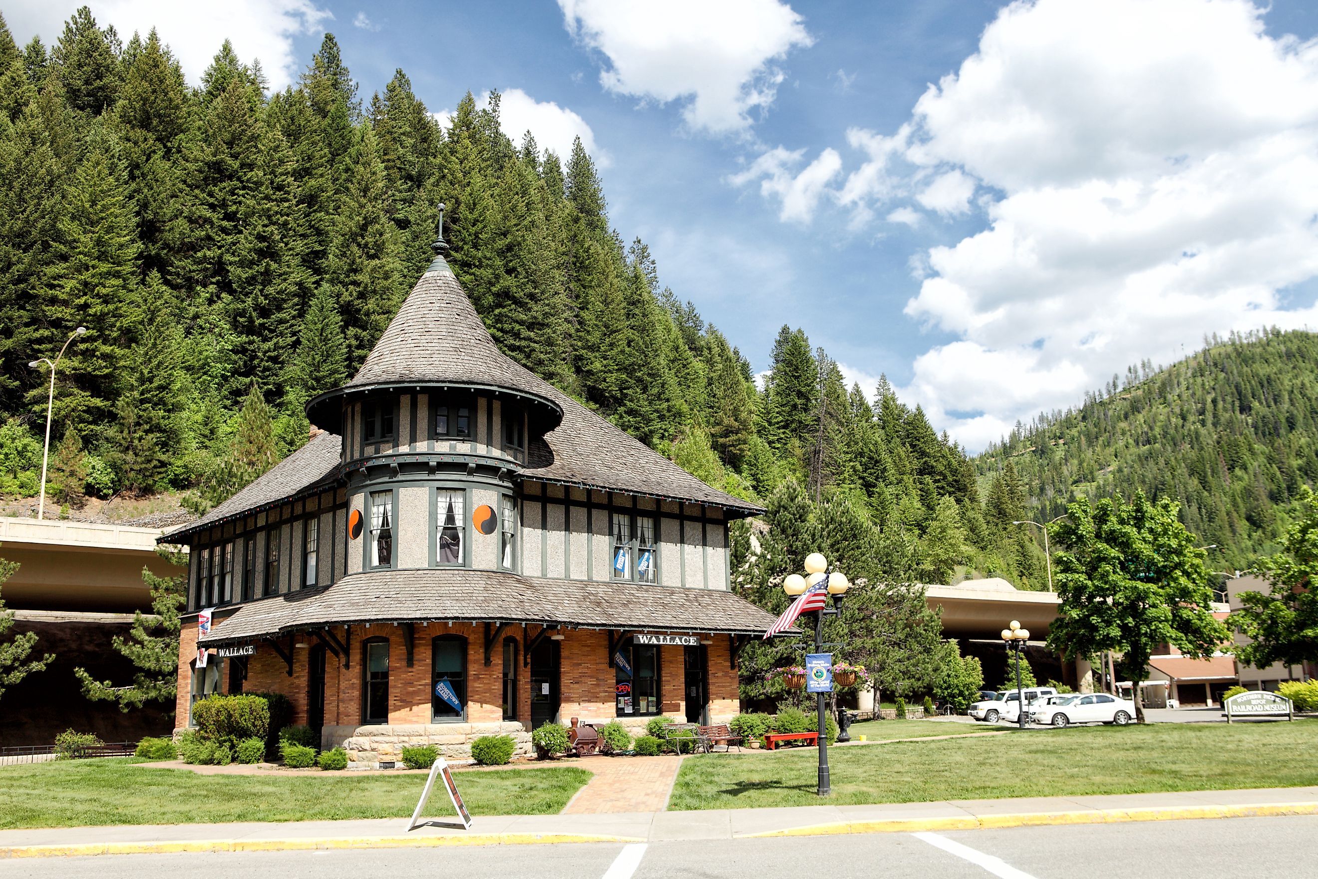 The Northern Pacific Railroad Depot in Wallace, Idaho. Editorial credit: B Brown / Shutterstock.com