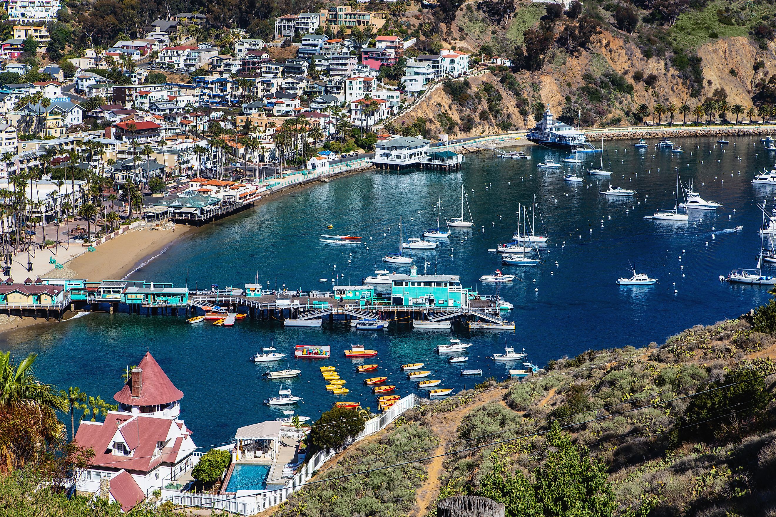 Avalon harbor on Catalina Island