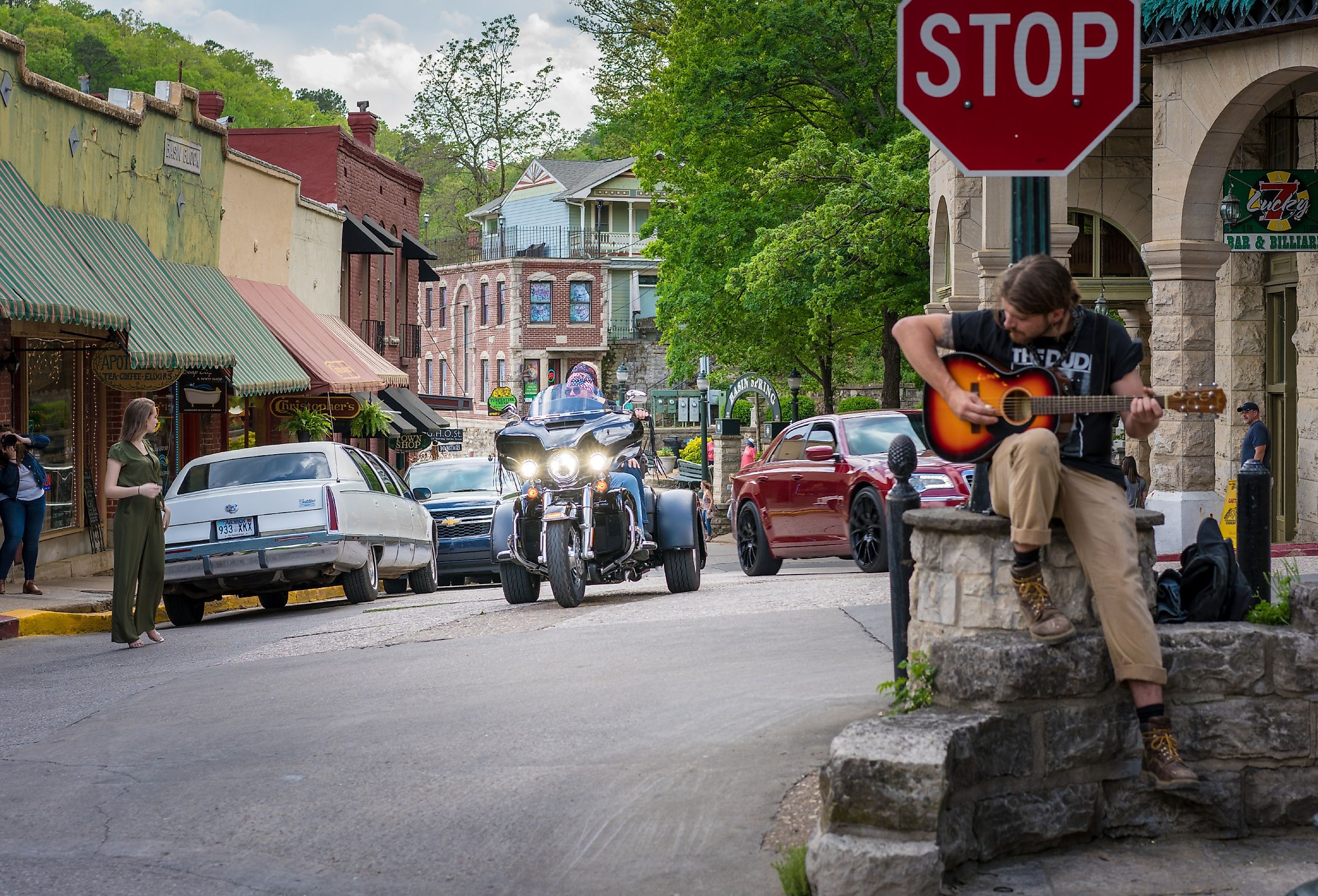 Downtown Eureka Springs, Arkansas. Image credit shuttersv via Shutterstock