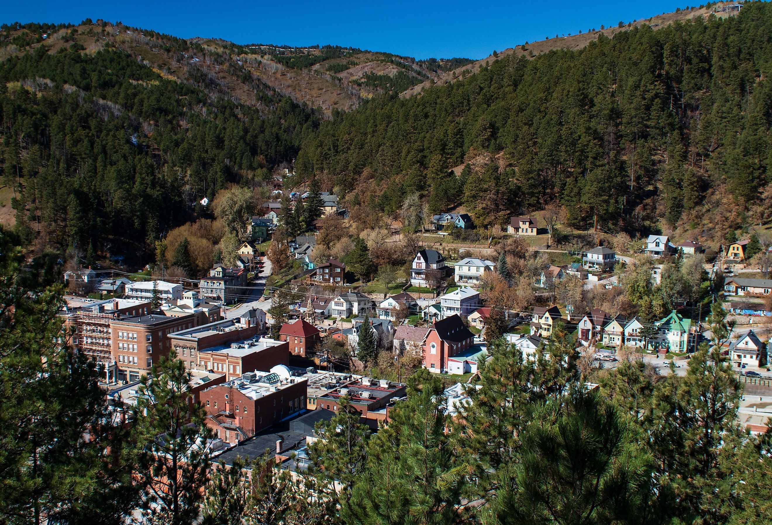 View of Deadwood, South Dakota from Mount Moriah Cemetery