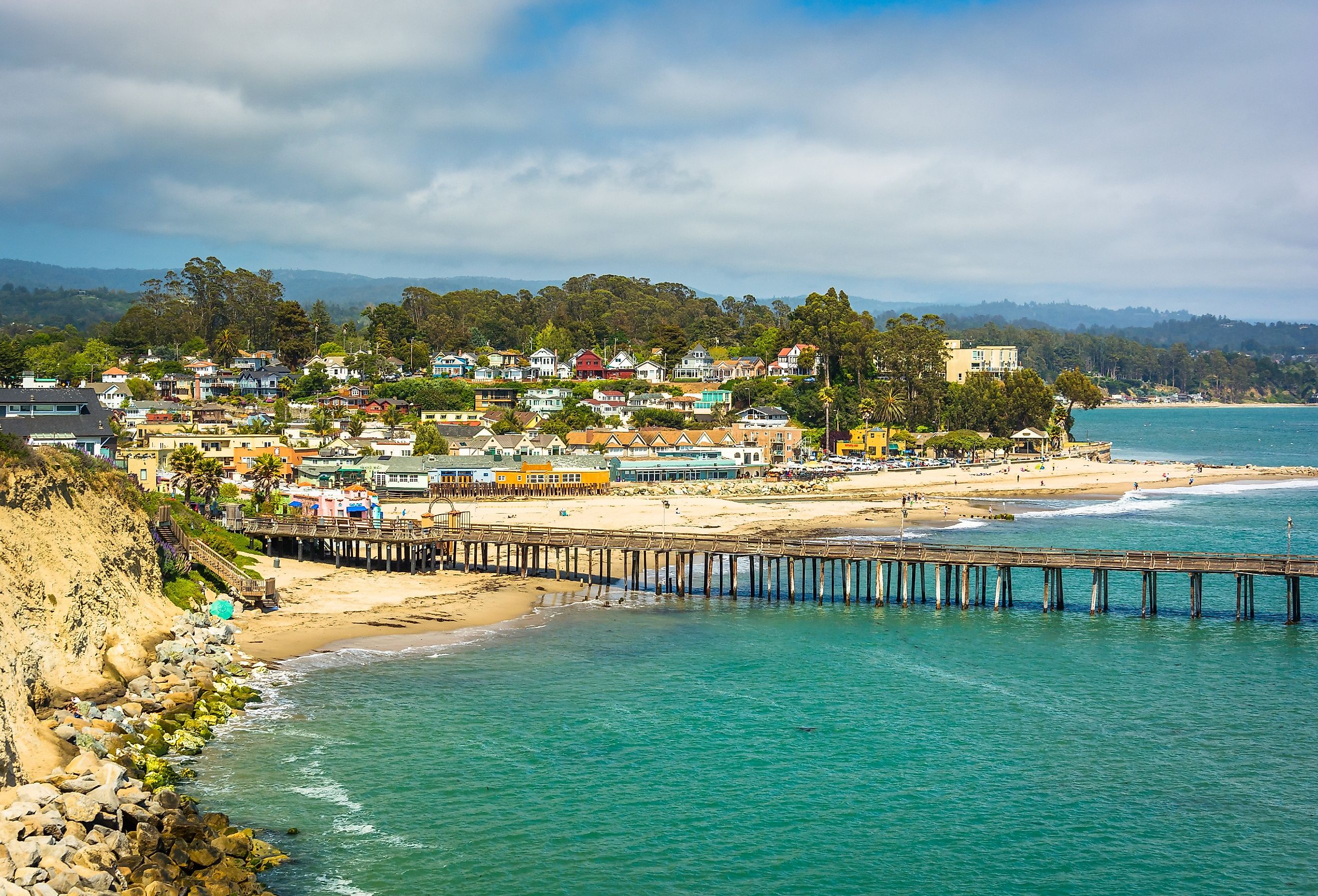 Pier and beach in Capitola, California.