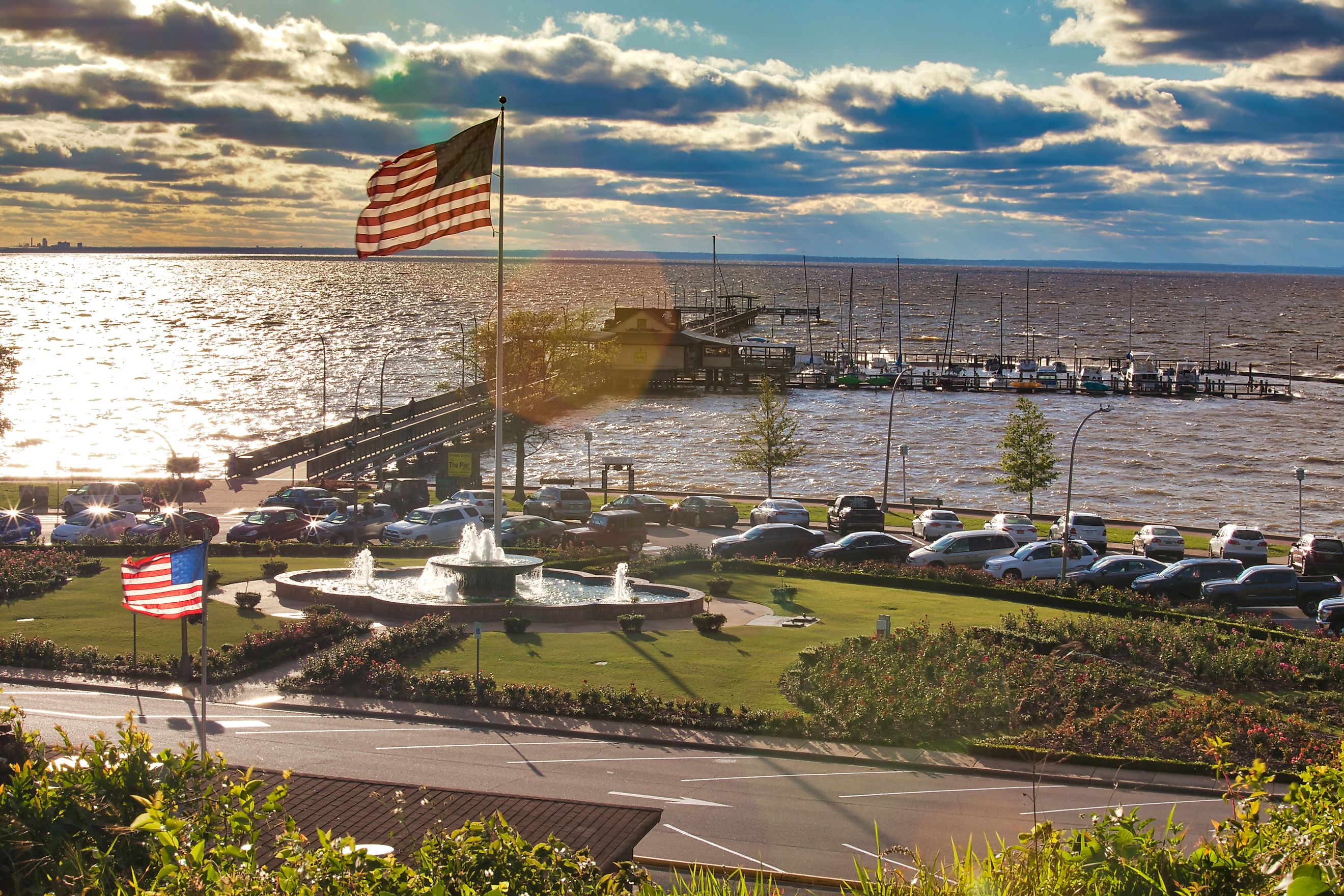 Evening view in Fairhope, Alabama.