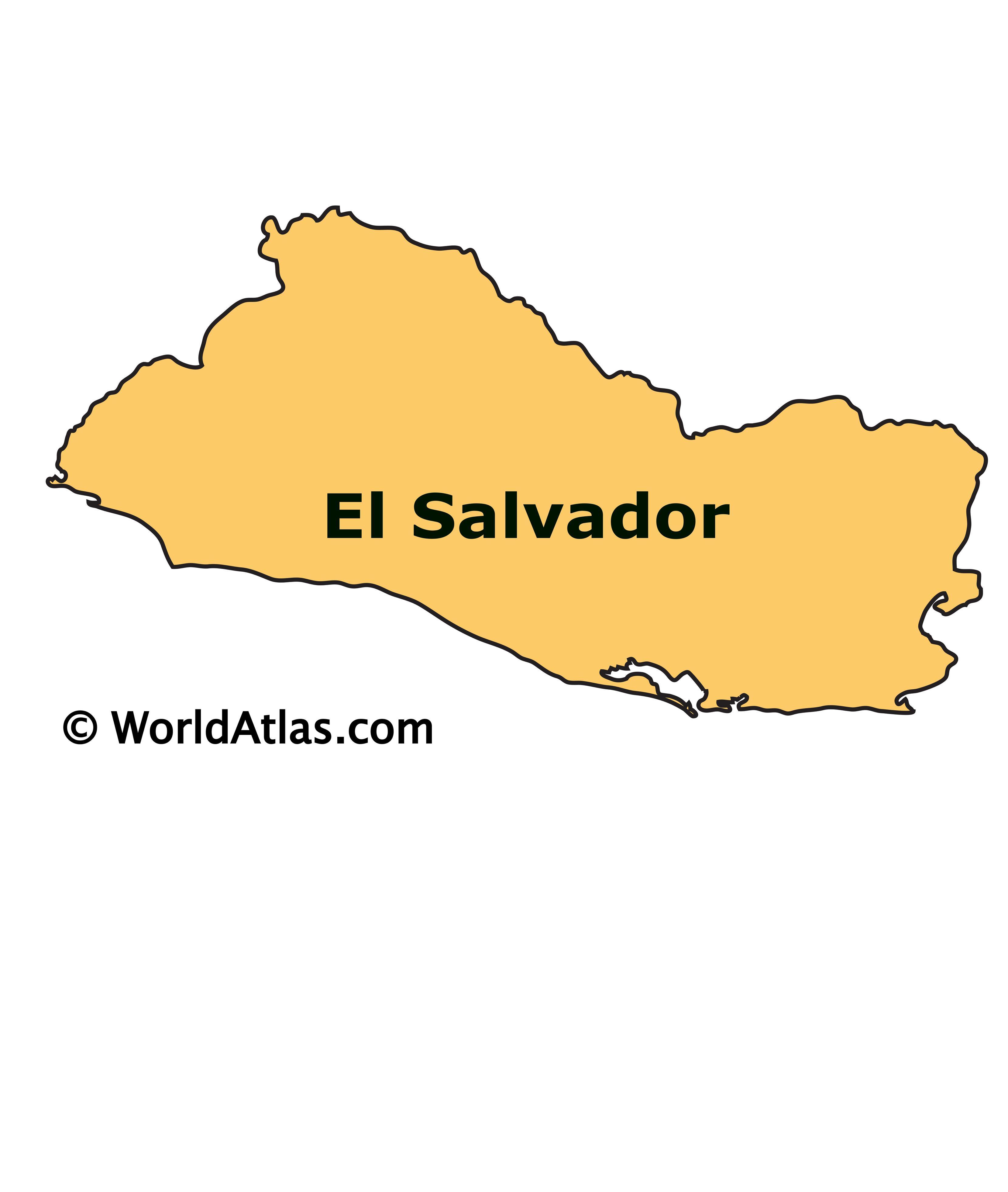 El Salvador Map With Cities