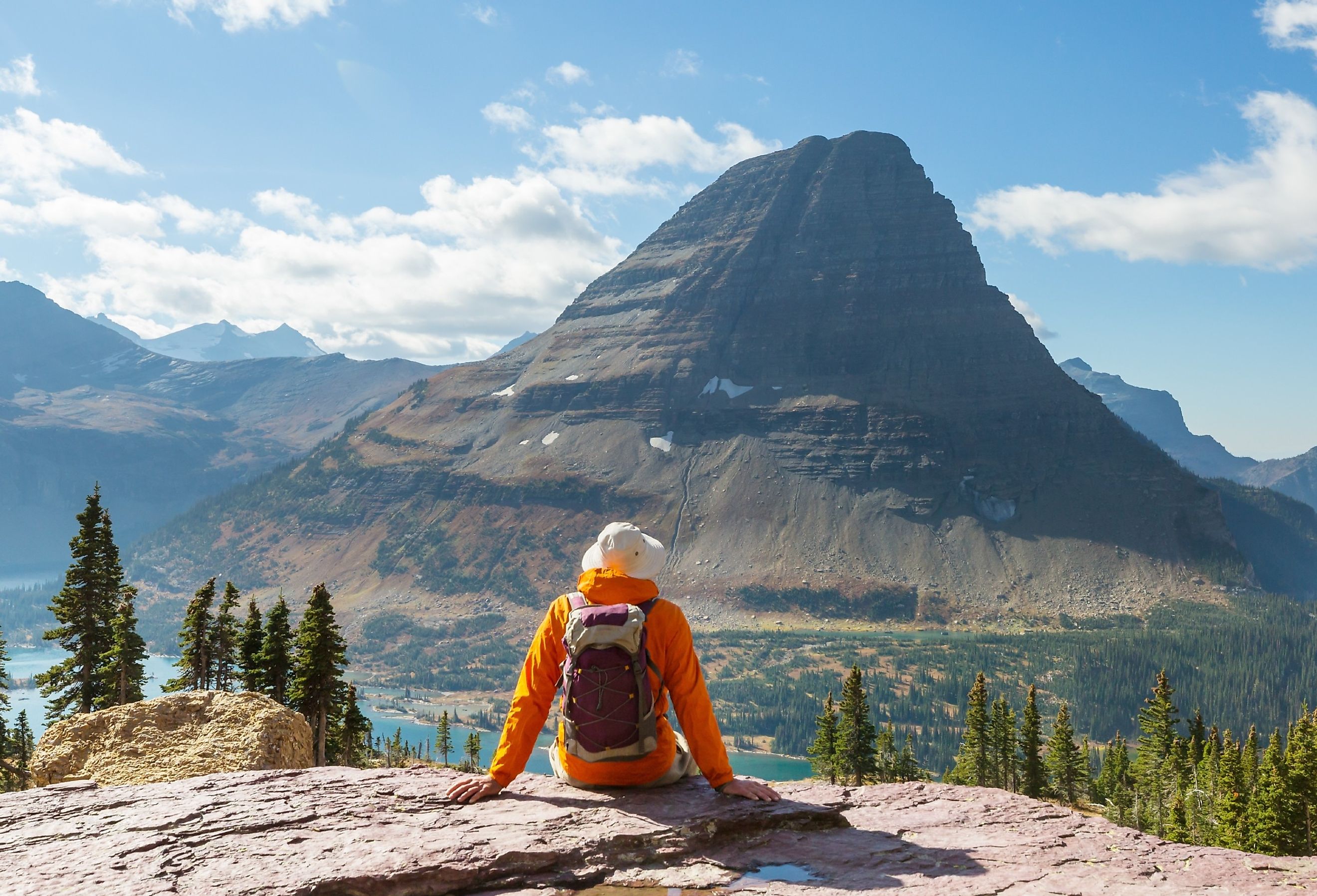 Hiking in Glacier National Park, Montana.