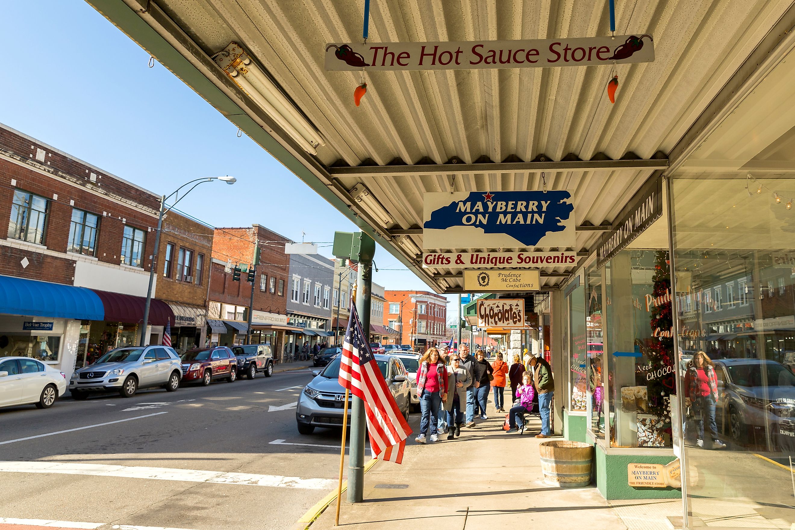 Downtown Mount Airy, North Carolina. Editorial credit: LisaCarter / Shutterstock.com