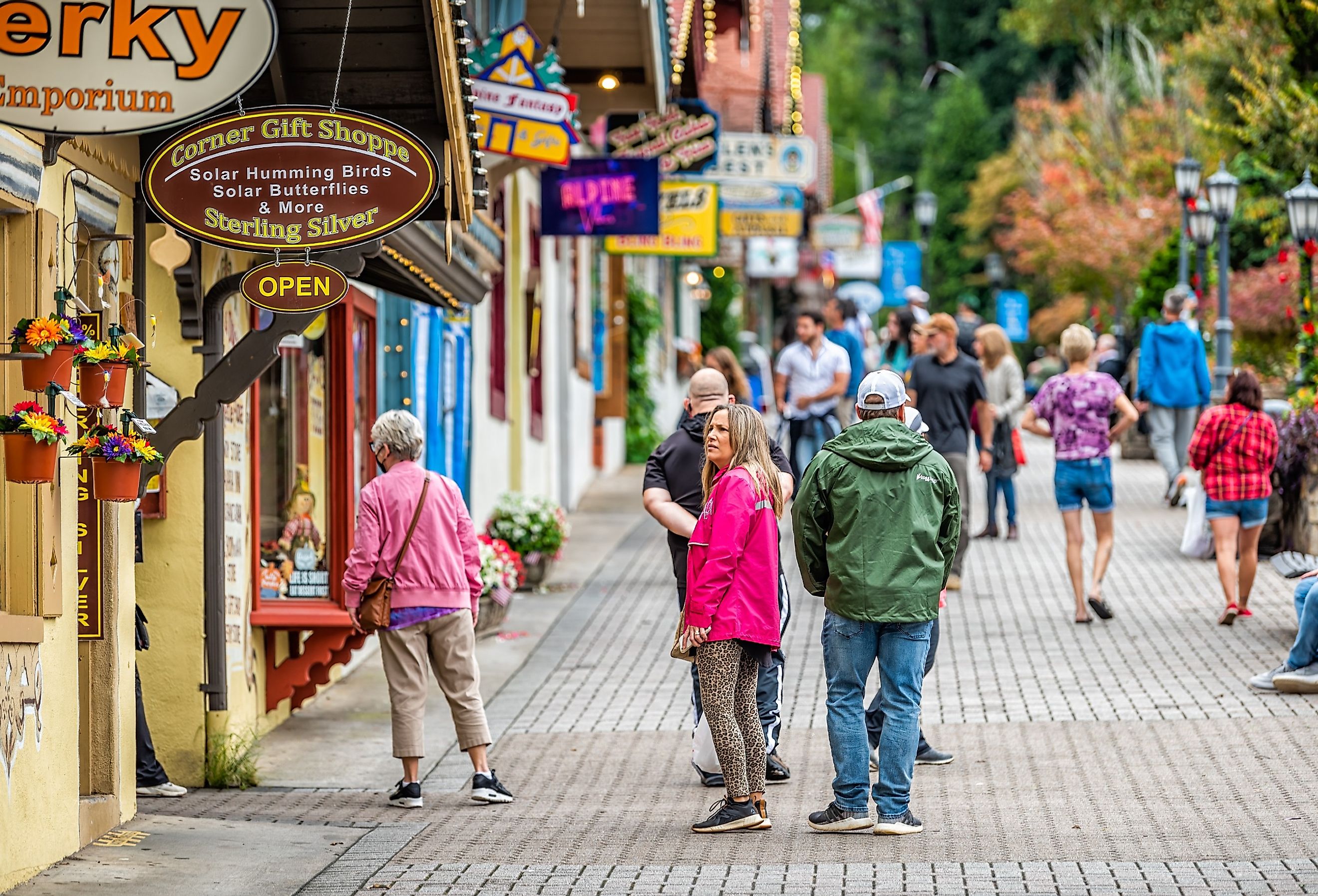 Bavarian village town traditional architecture in Helen, Georgia in autumn. Image credit Kristi Blokhin via Shutterstock