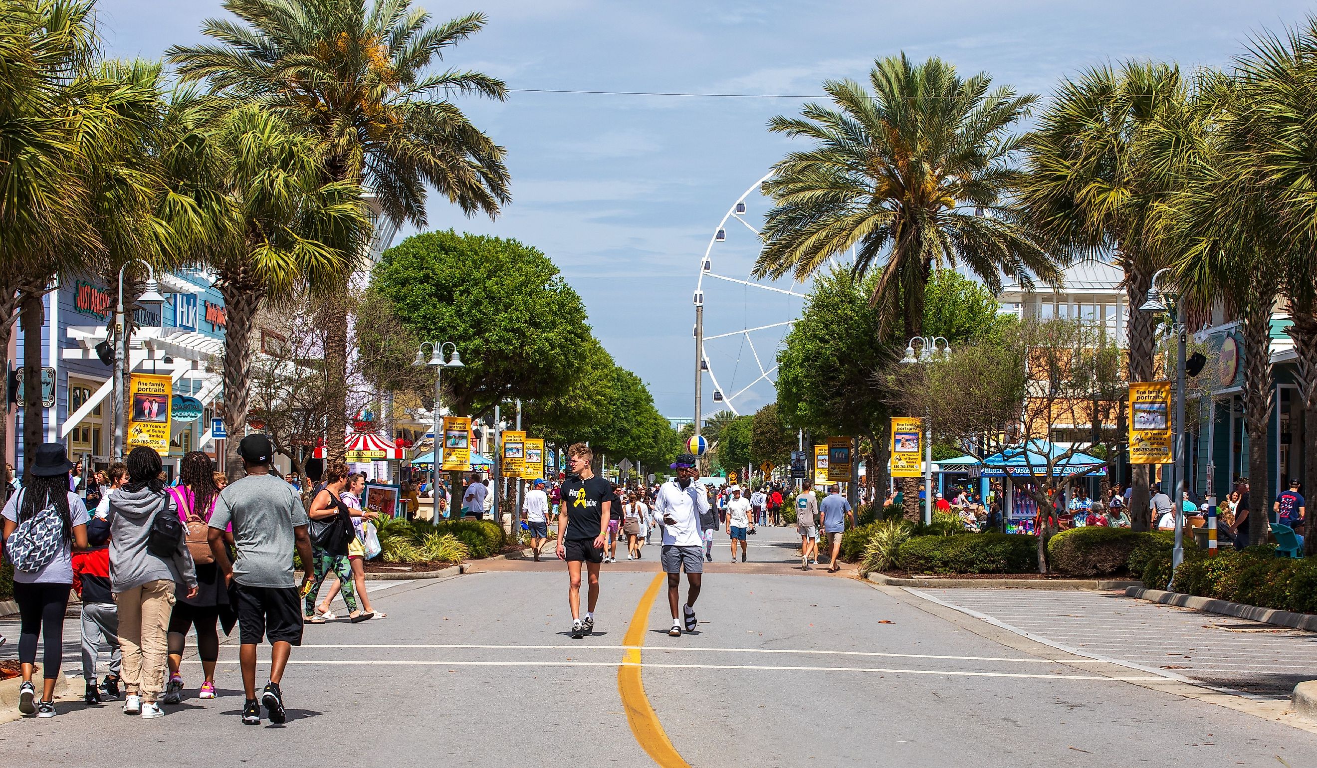 A view of the town of Panama City from middle of a street. Editorial credit: Rexjaymes / Shutterstock.com