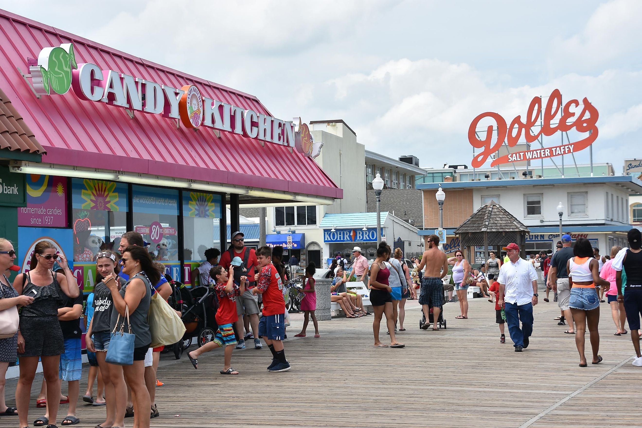 Boardwalk at Rehoboth Beach, Delaware, a popular regional vacation destination. Editorial credit: Ritu Manoj Jethani / Shutterstock.com