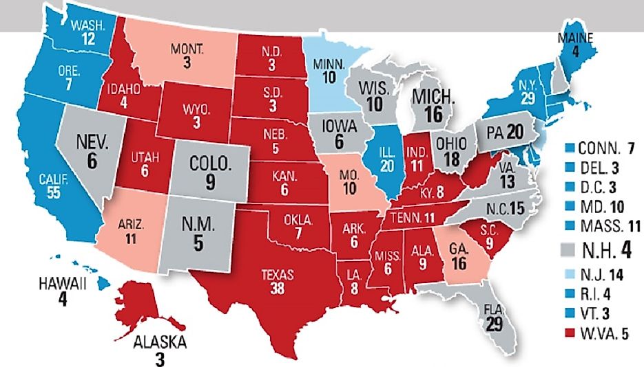 2016 Swing State Map Zip Code Map