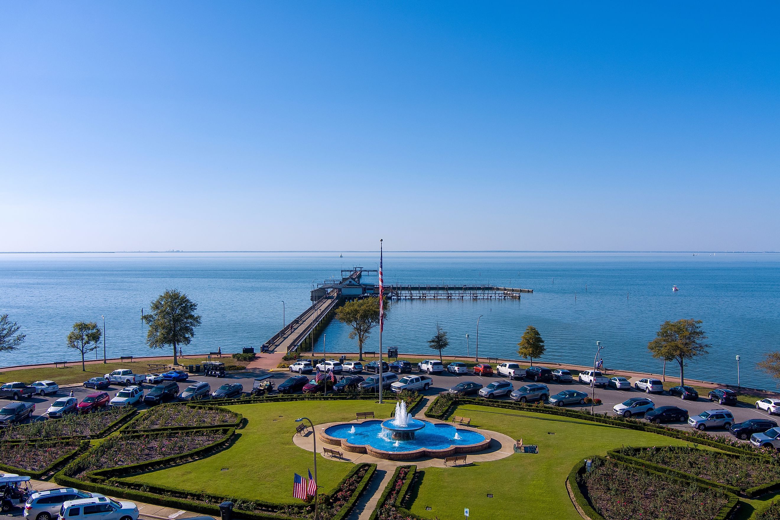 Aerial view of the Fairhope, Alabama Municipal Pier