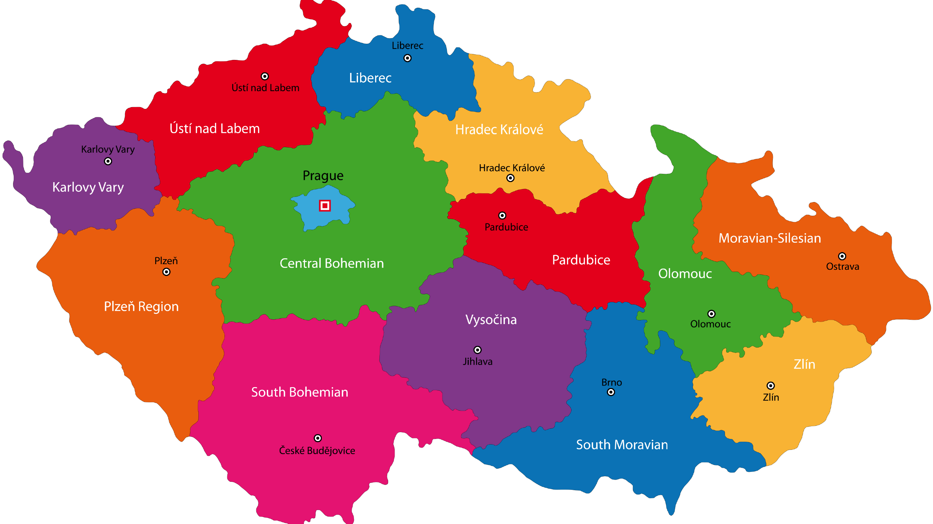 Regions Of Czech Republic Map 