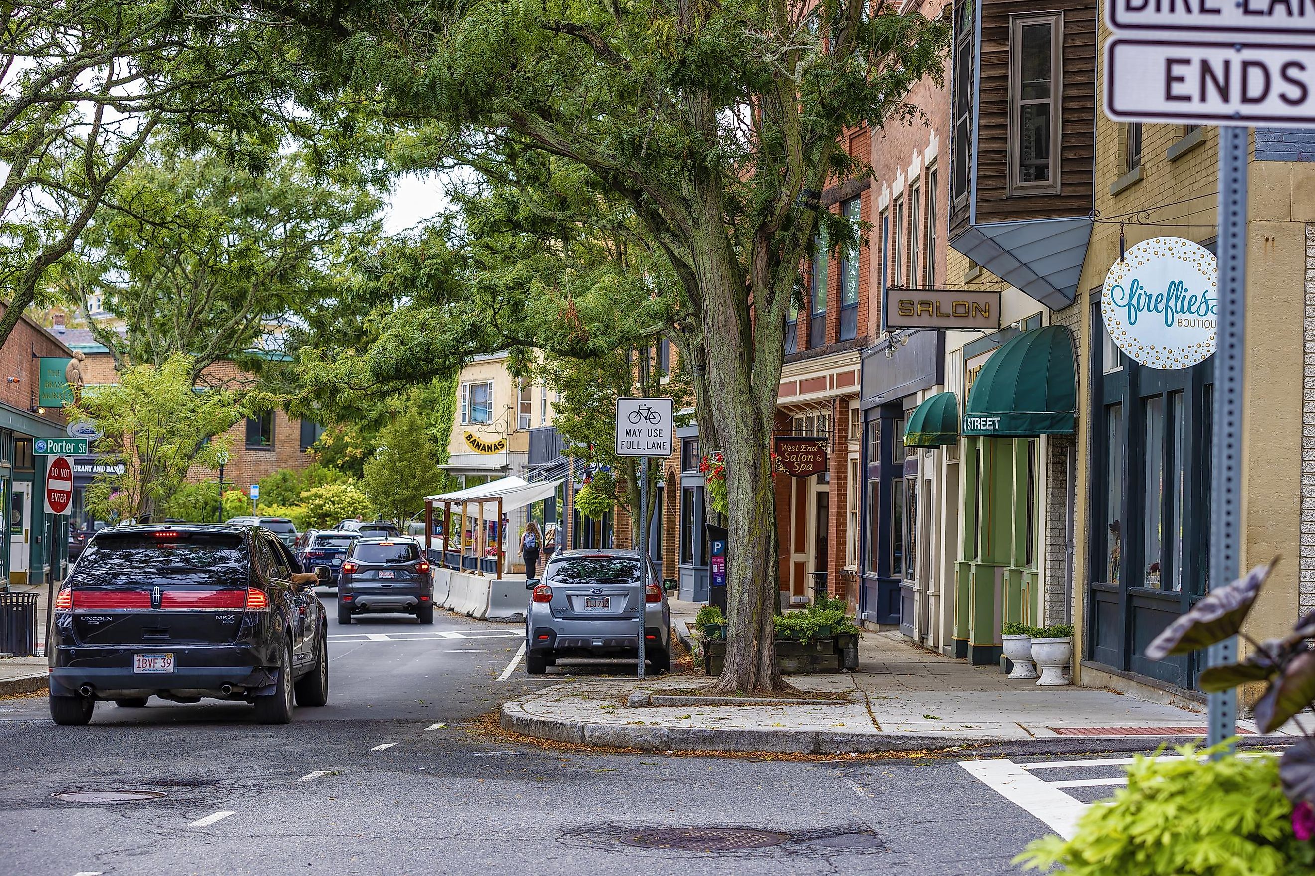 beautiful street view in Gloucester, Massachusetts