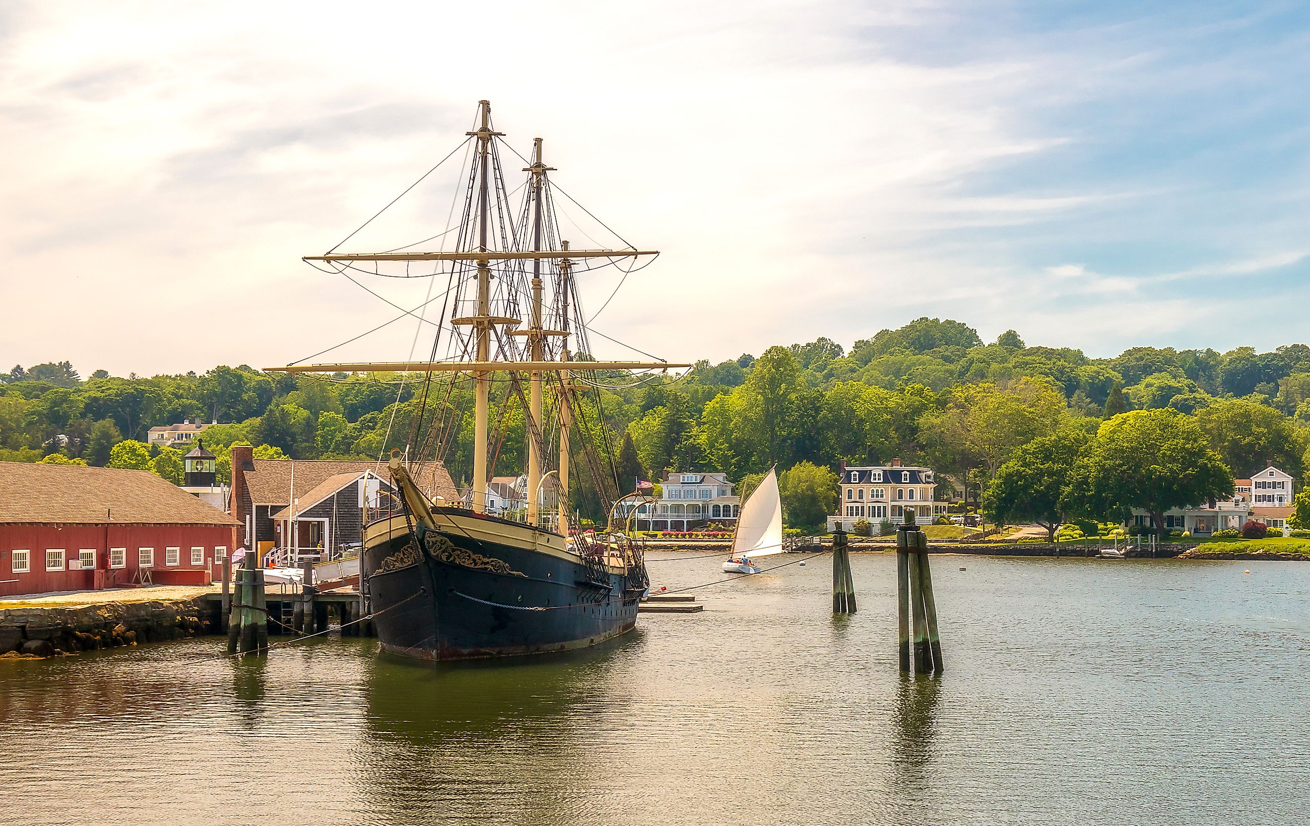 The Mystic Seaport in Mystic, Connecticut. Editorial credit: Faina Gurevich / Shutterstock.com.