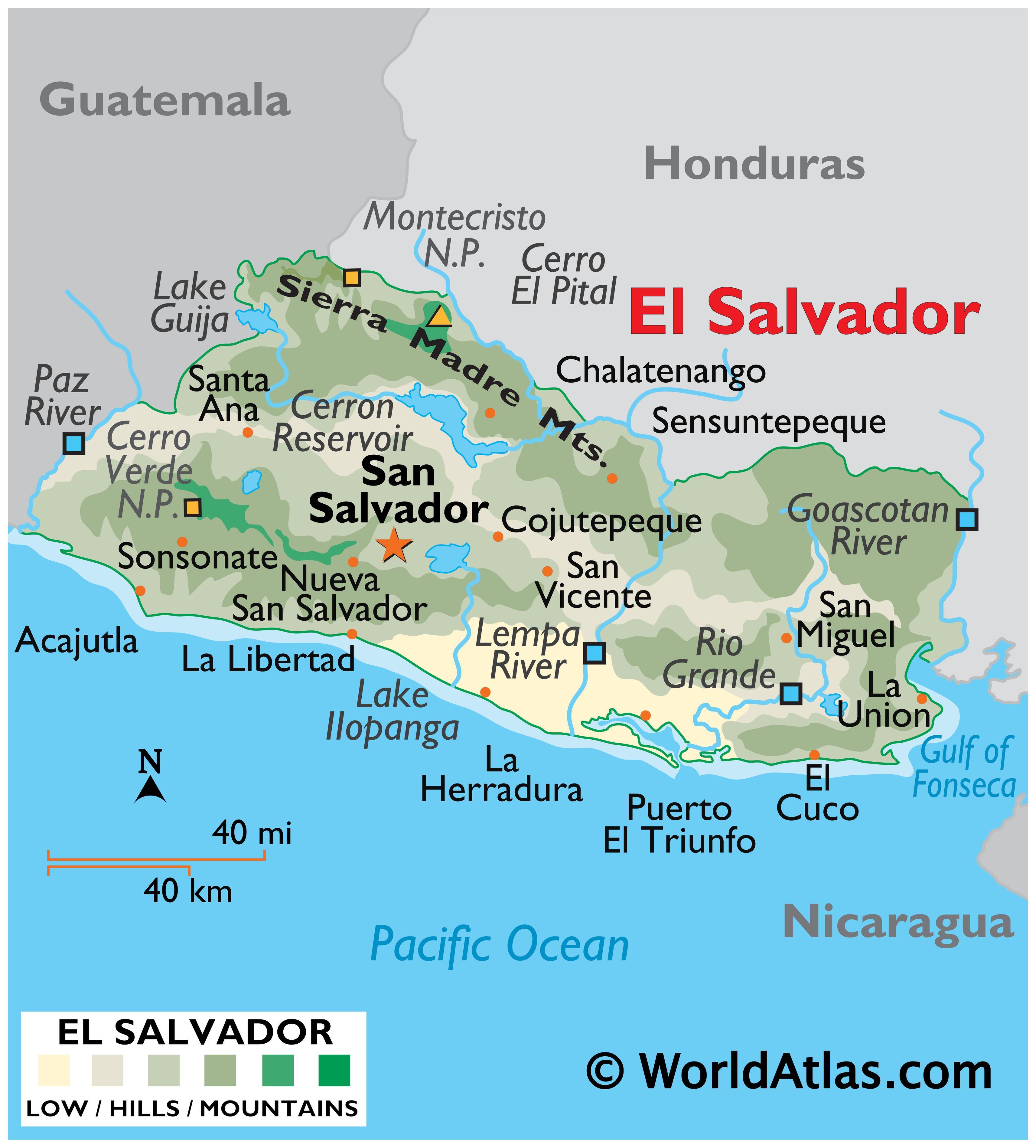 El Salvador Maps And Facts World Atlas