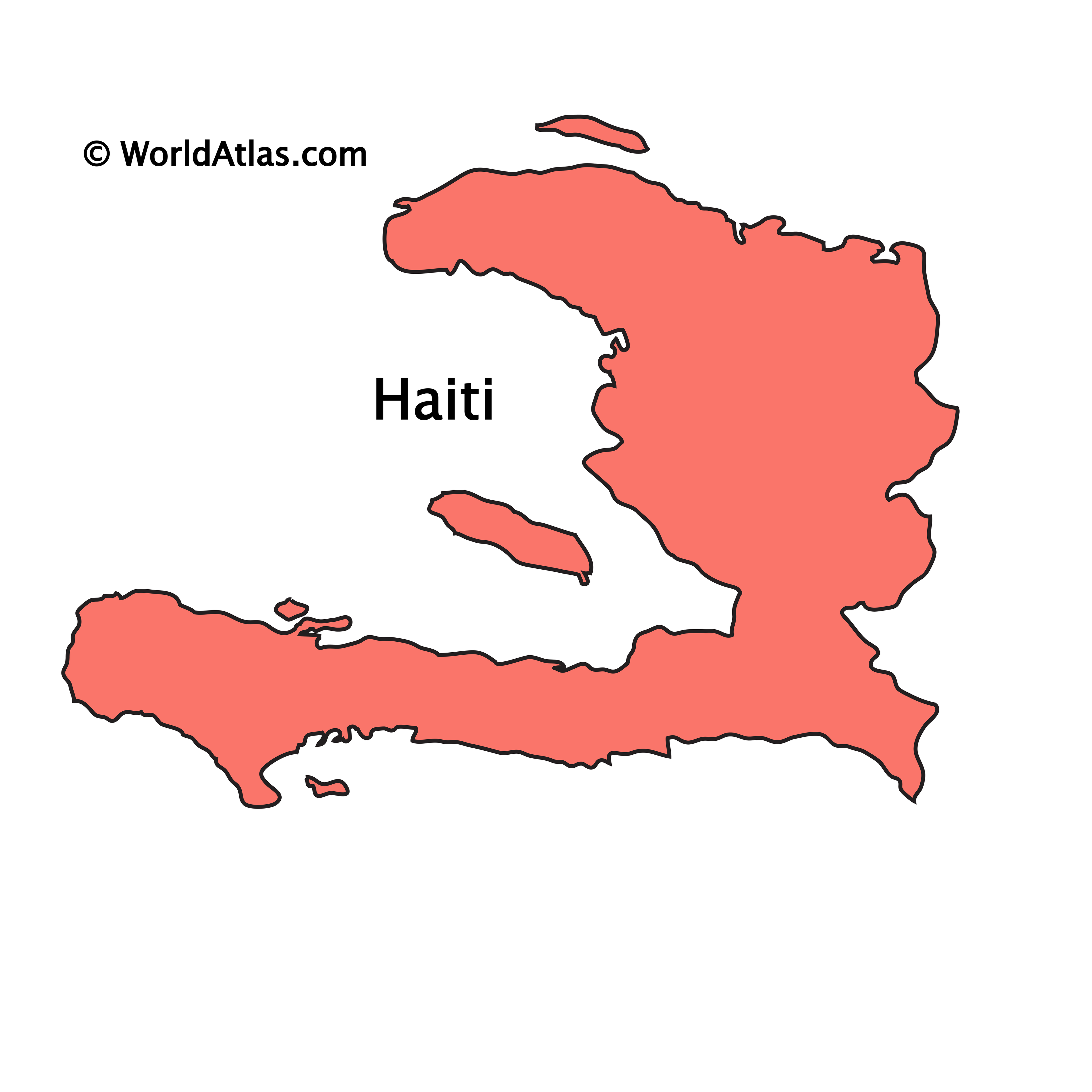 Map Of Haiti Island