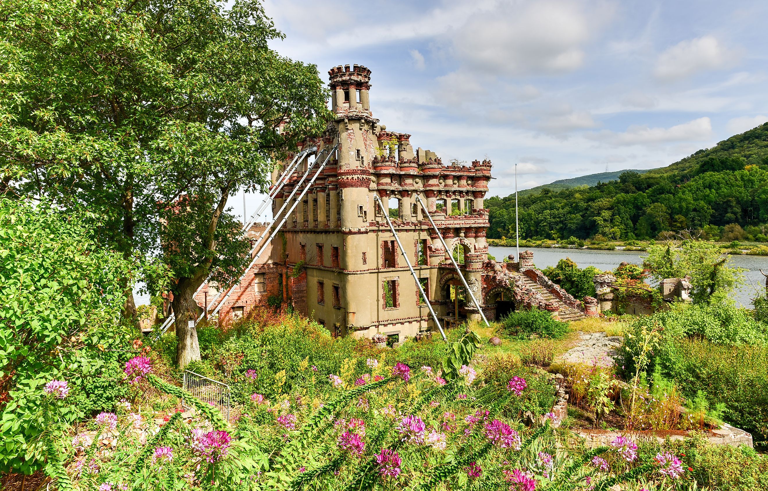 Bannerman Castle Armory on Pollepel Island in the Hudson River, New York