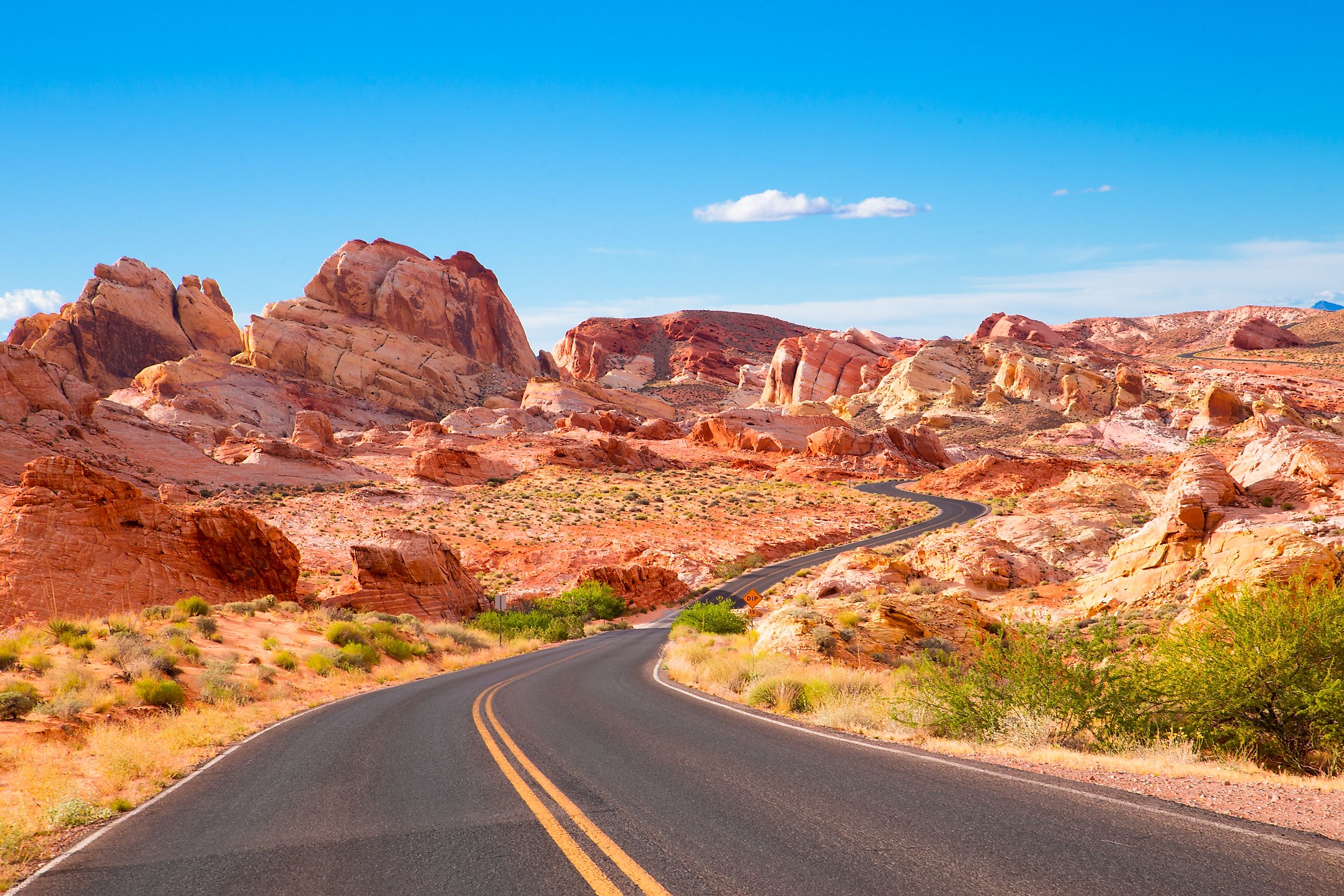 Road through Valley of Fire State Park in Nevada