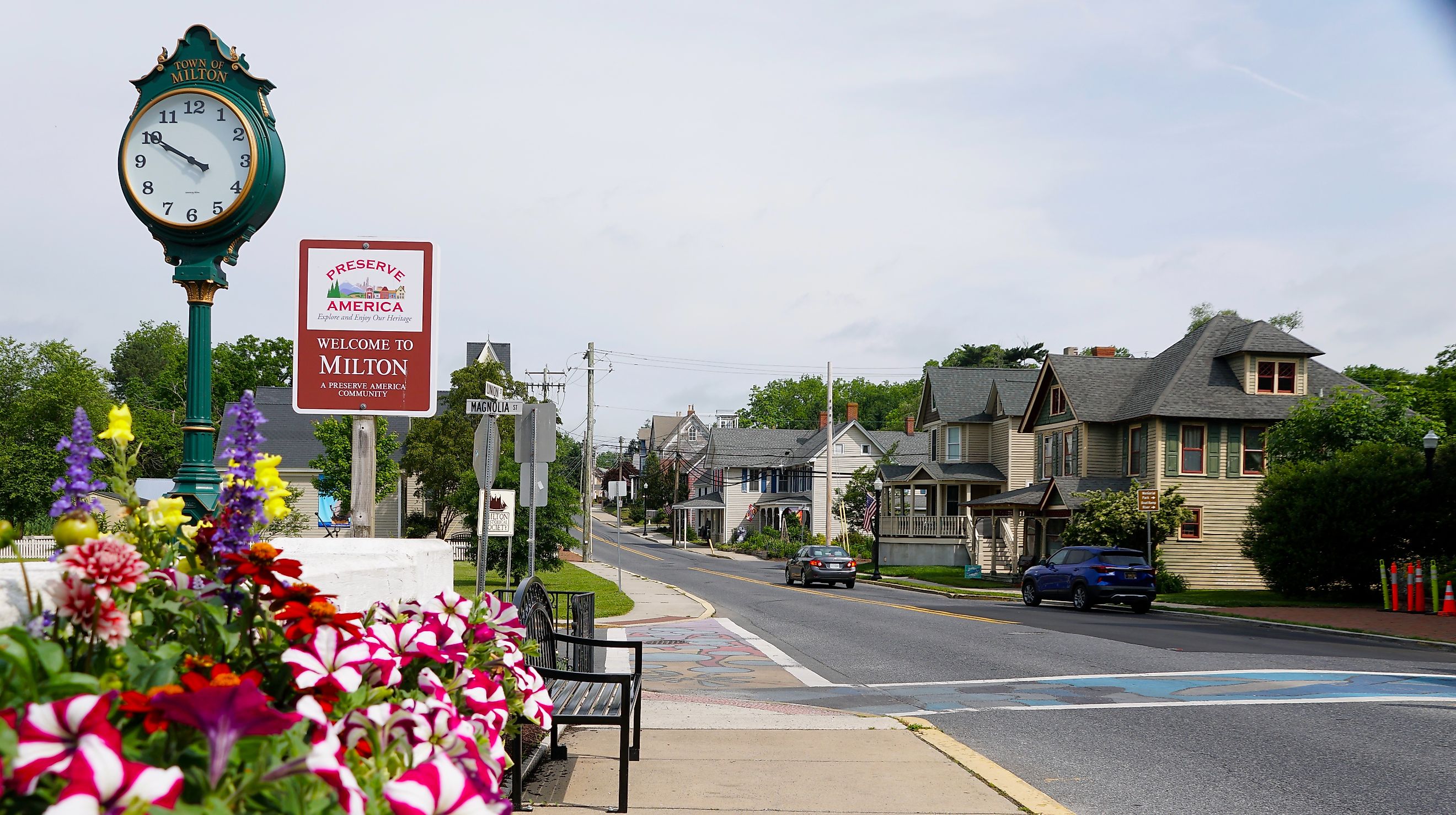 The charming downtown of Milton, Delaware. Editorial credit: Khairil Azhar Junos / Shutterstock.com.
