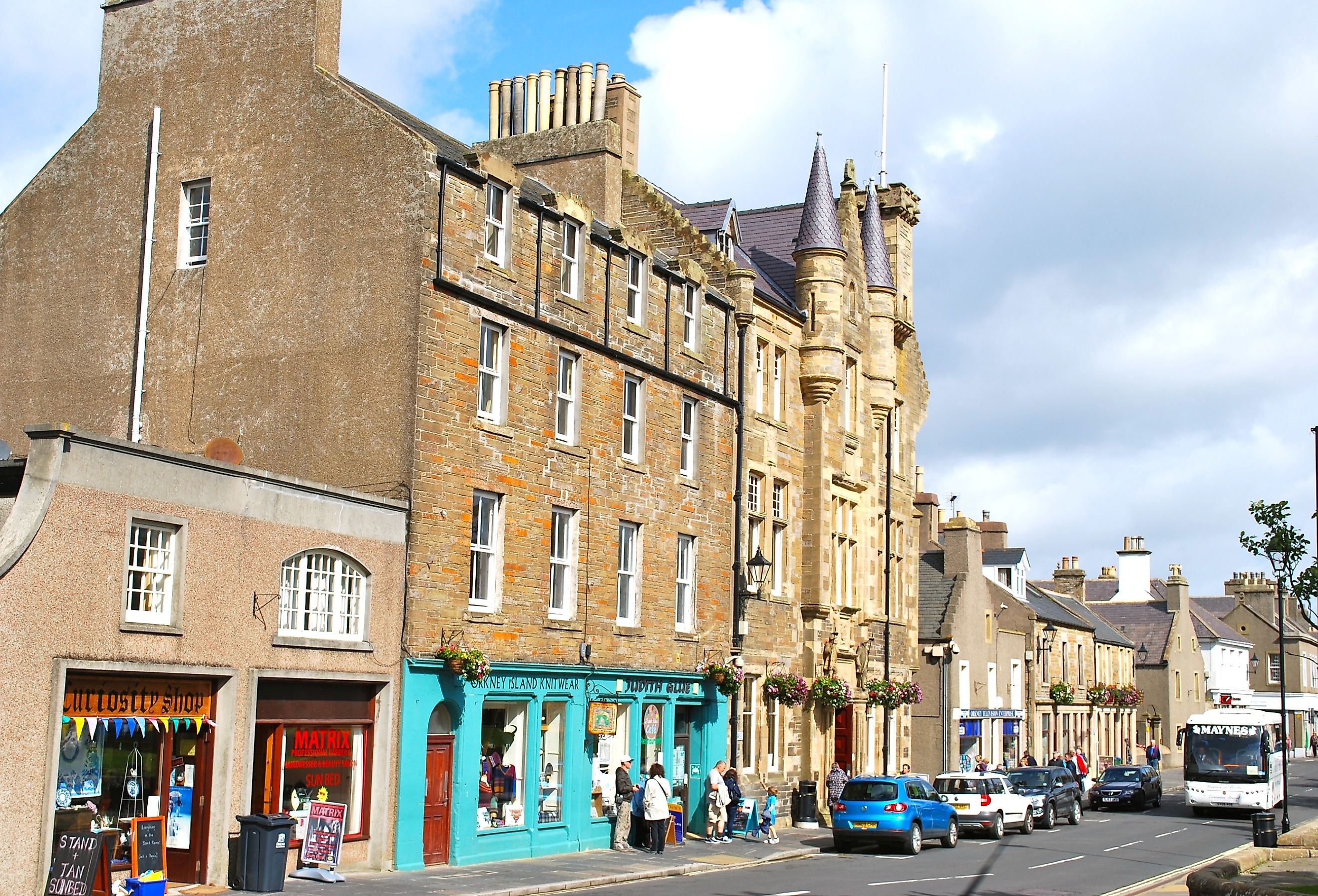 Downtown street in Kirkwall, Orkney Islands, Scotland. Image credit Chris Jenner via Shutterstock