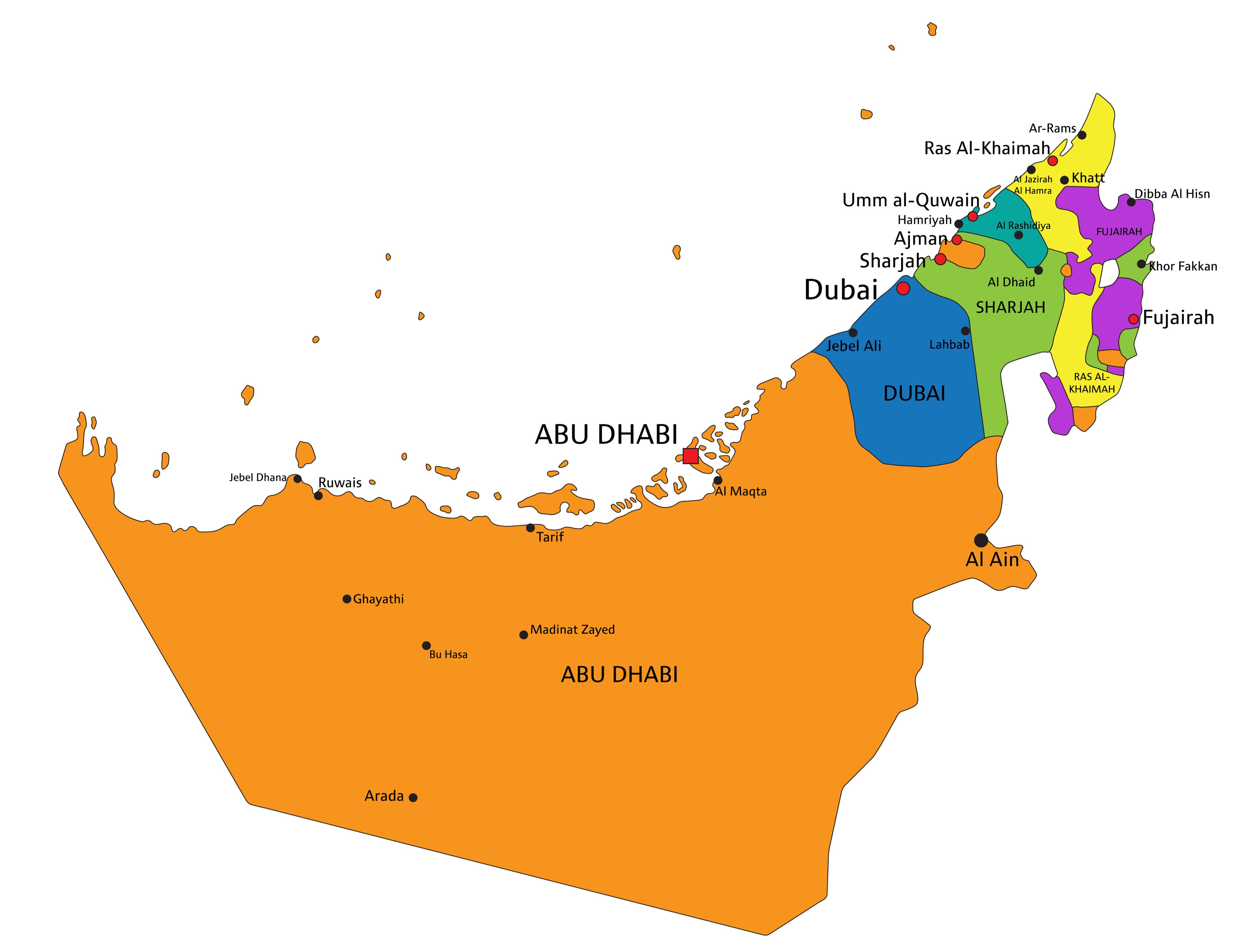 Large Detailed Map Of Uae With Cities And Towns Map Detailed Map | Porn ...
