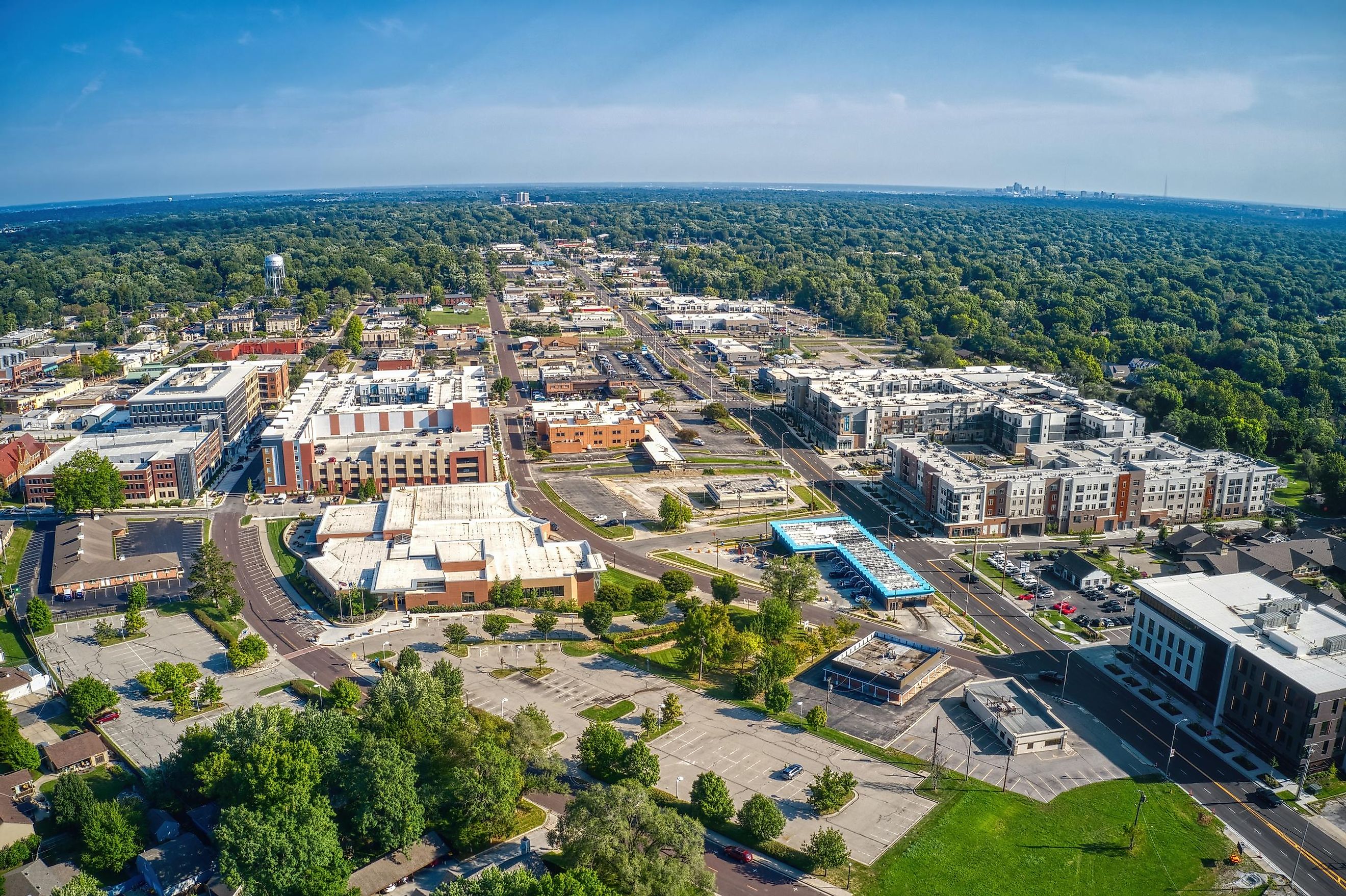 Aerial view of Overland, Missouri.