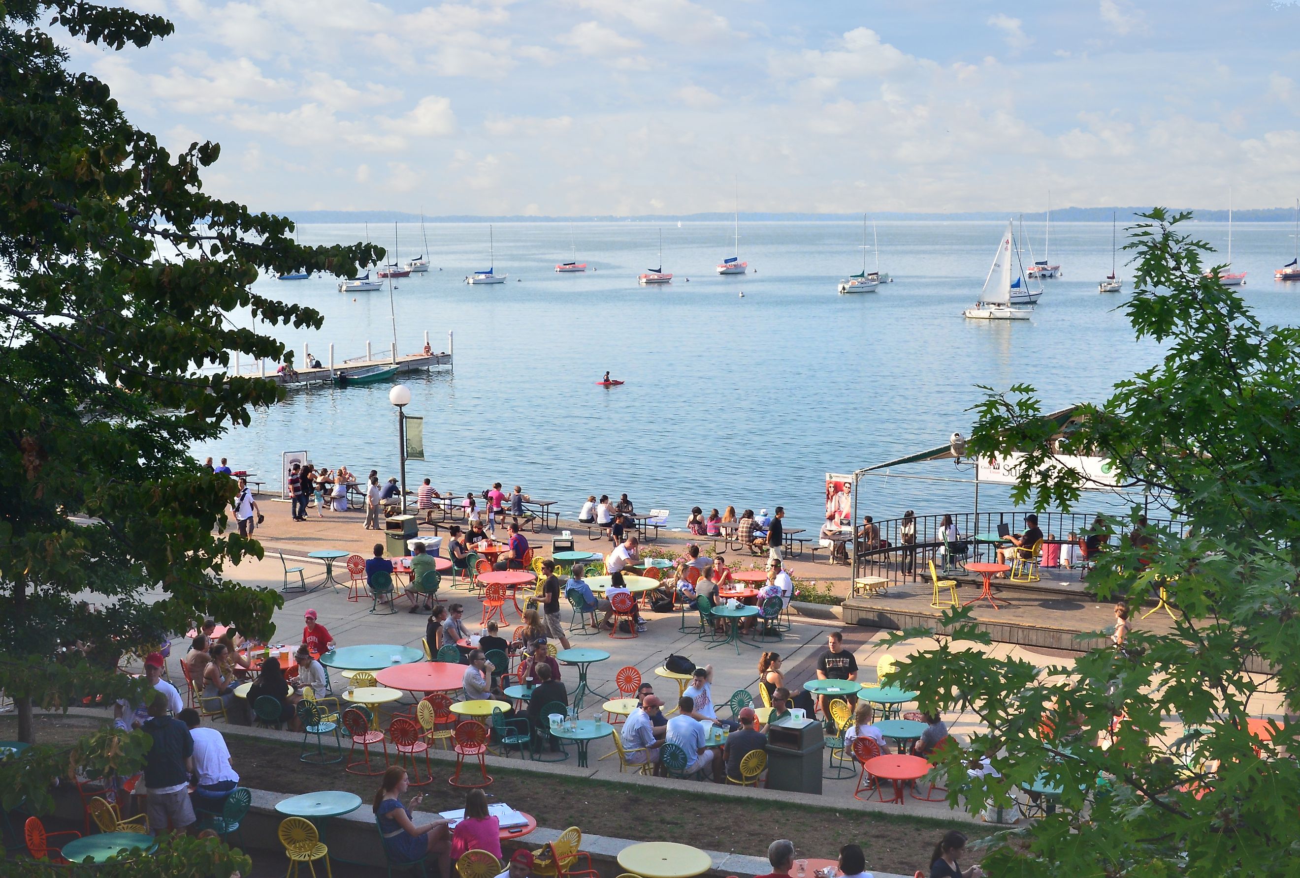 The Memorial Union terrace on Lake Mendota