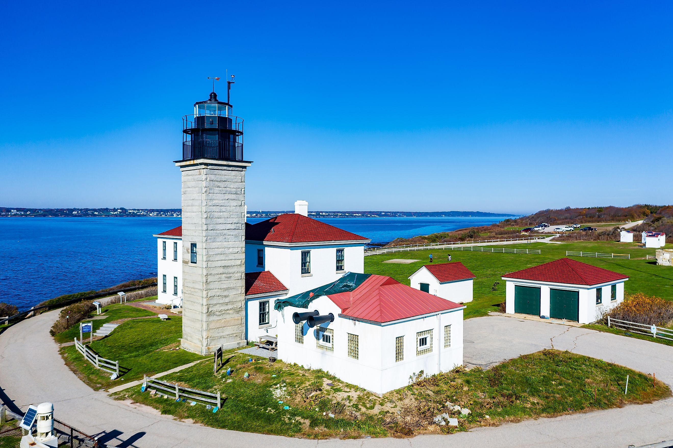 Aerial view of Jamestown, Rhode Island.