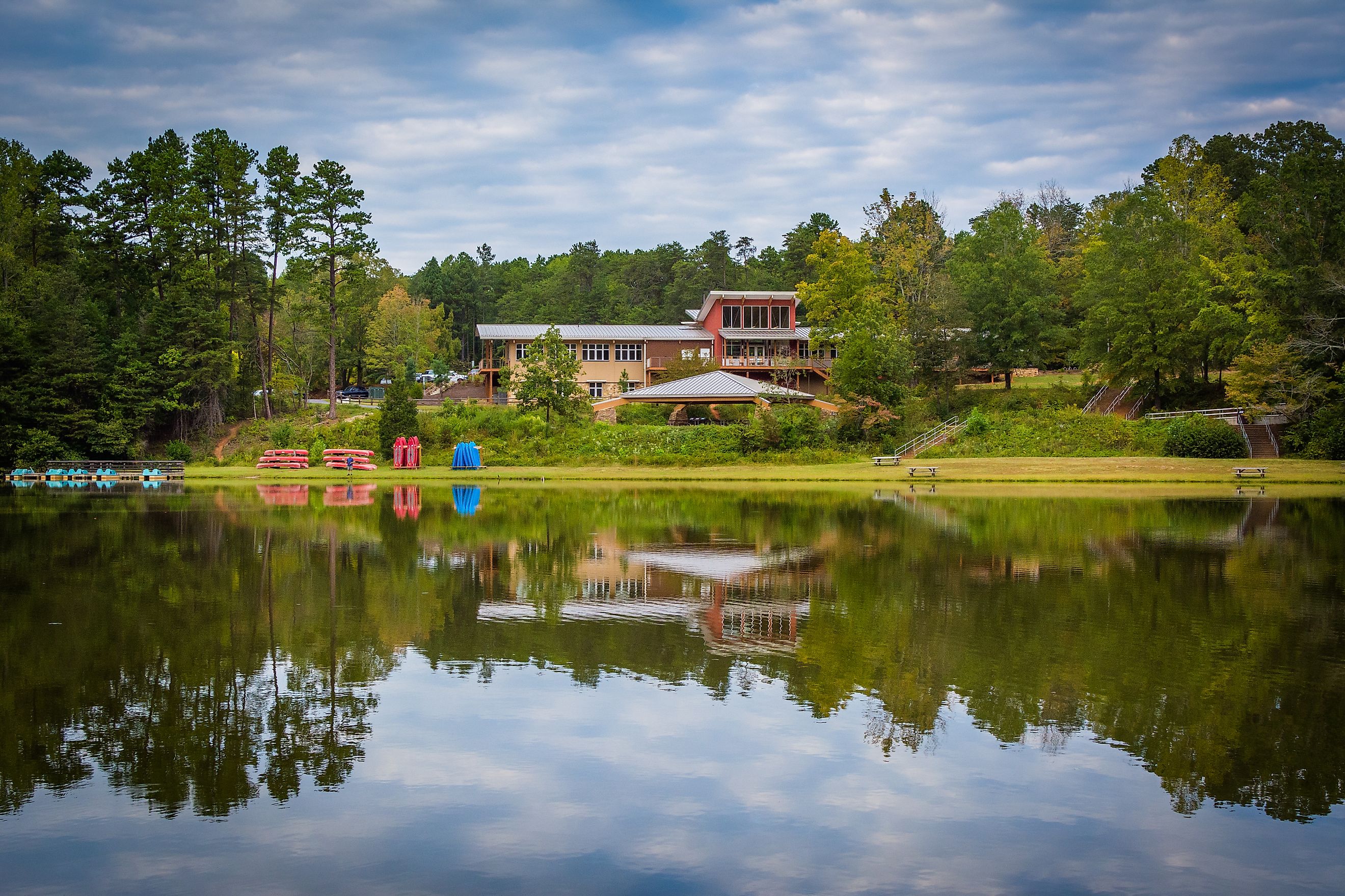 Beautiful reflections at Lake Norman State Park, North Carolina.