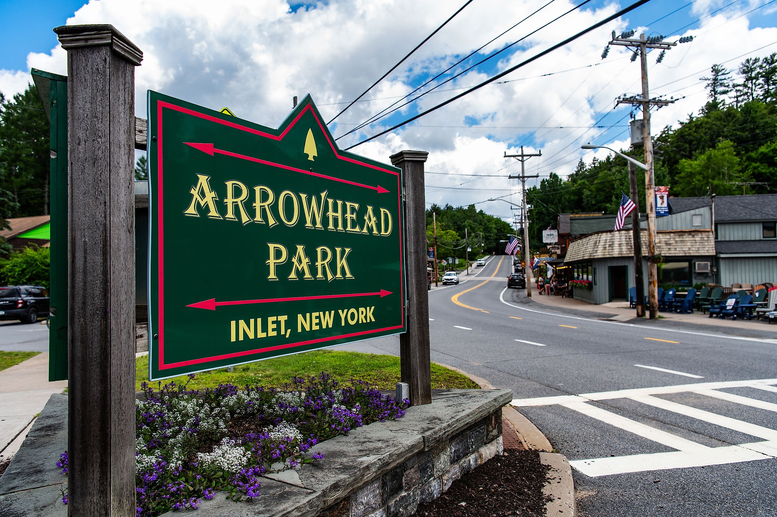 A sign for Arrowhead Park in Inlet, NY. Editorial credit: KMarsh / Shutterstock.com