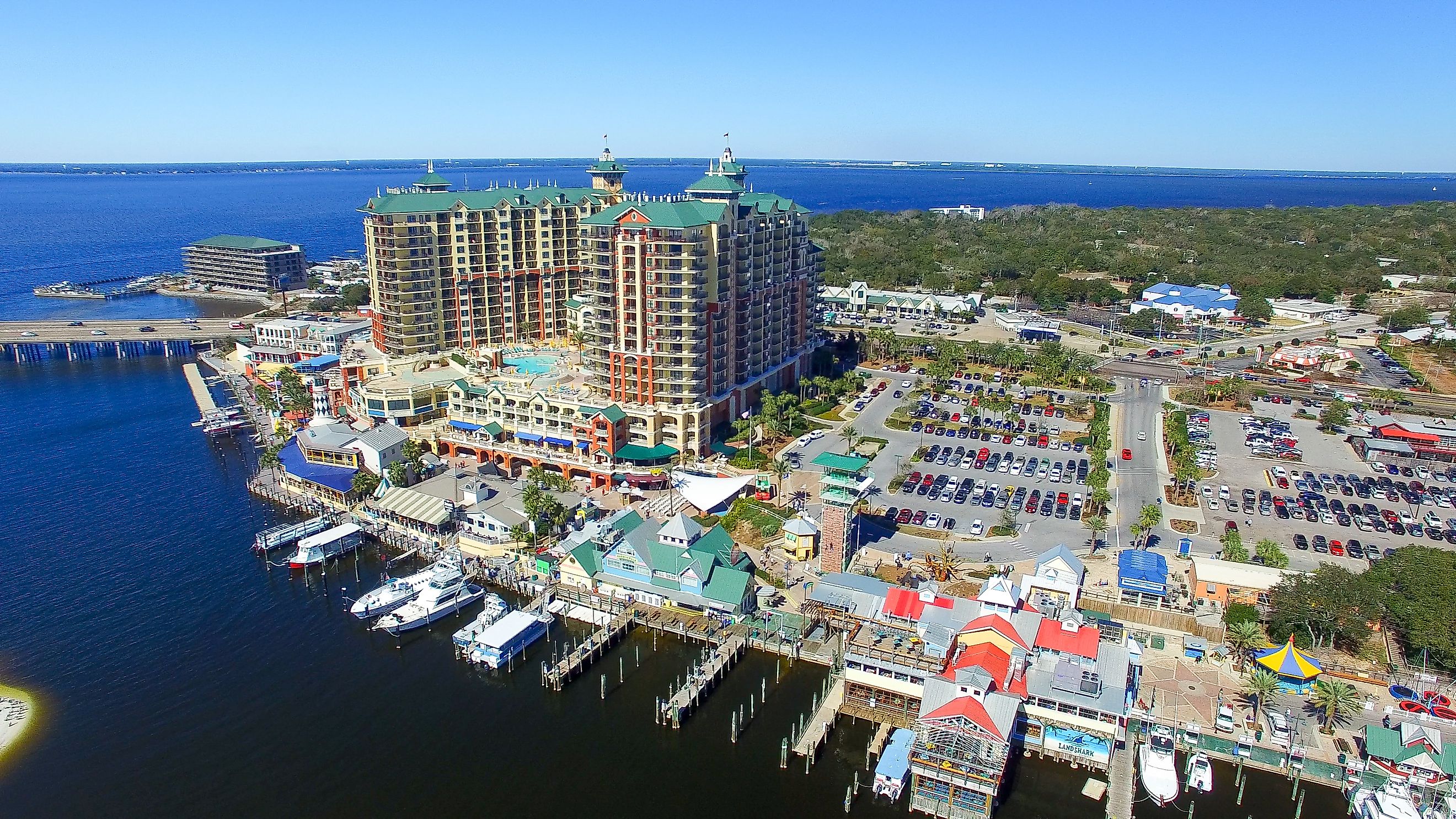 View of the skyline in Destin, Florida.