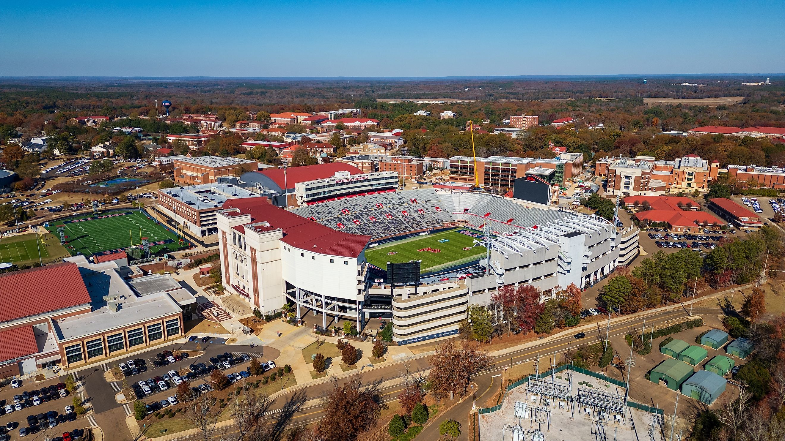 Vaught Hemingway Stadium in Oxford, Mississippi. Editorial credit: Chad Robertson Media / Shutterstock.com.