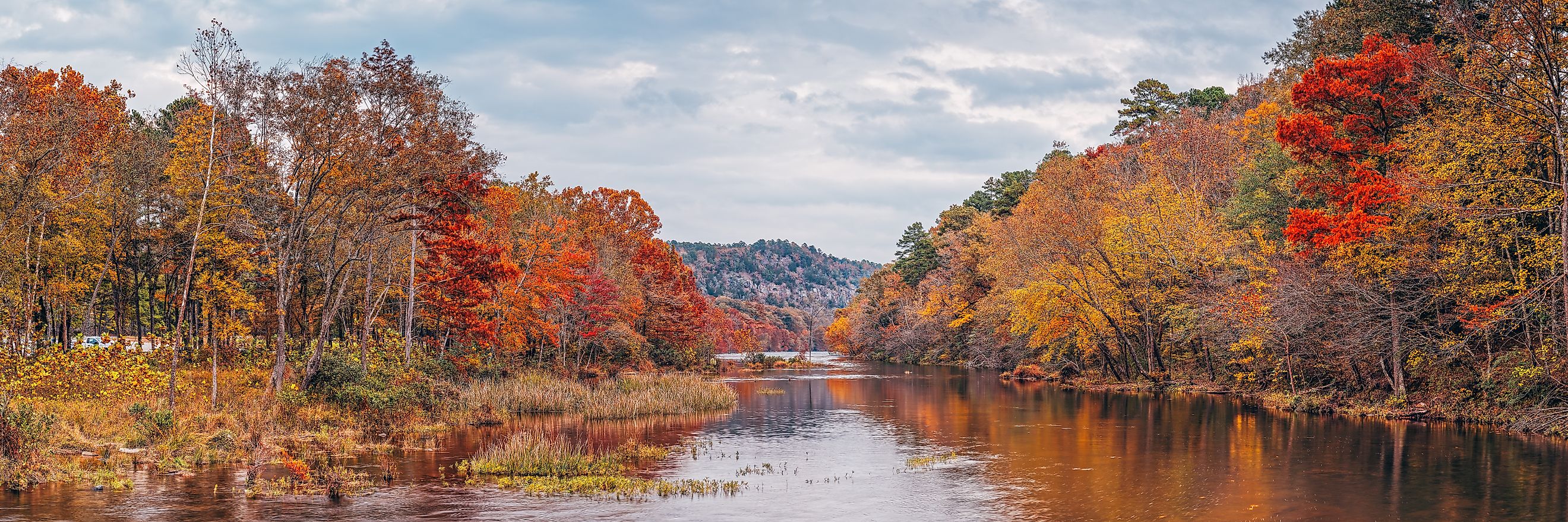 The Mountain Fork River in Beaver's Bend State Park in Broken Bow, Oklahoma.