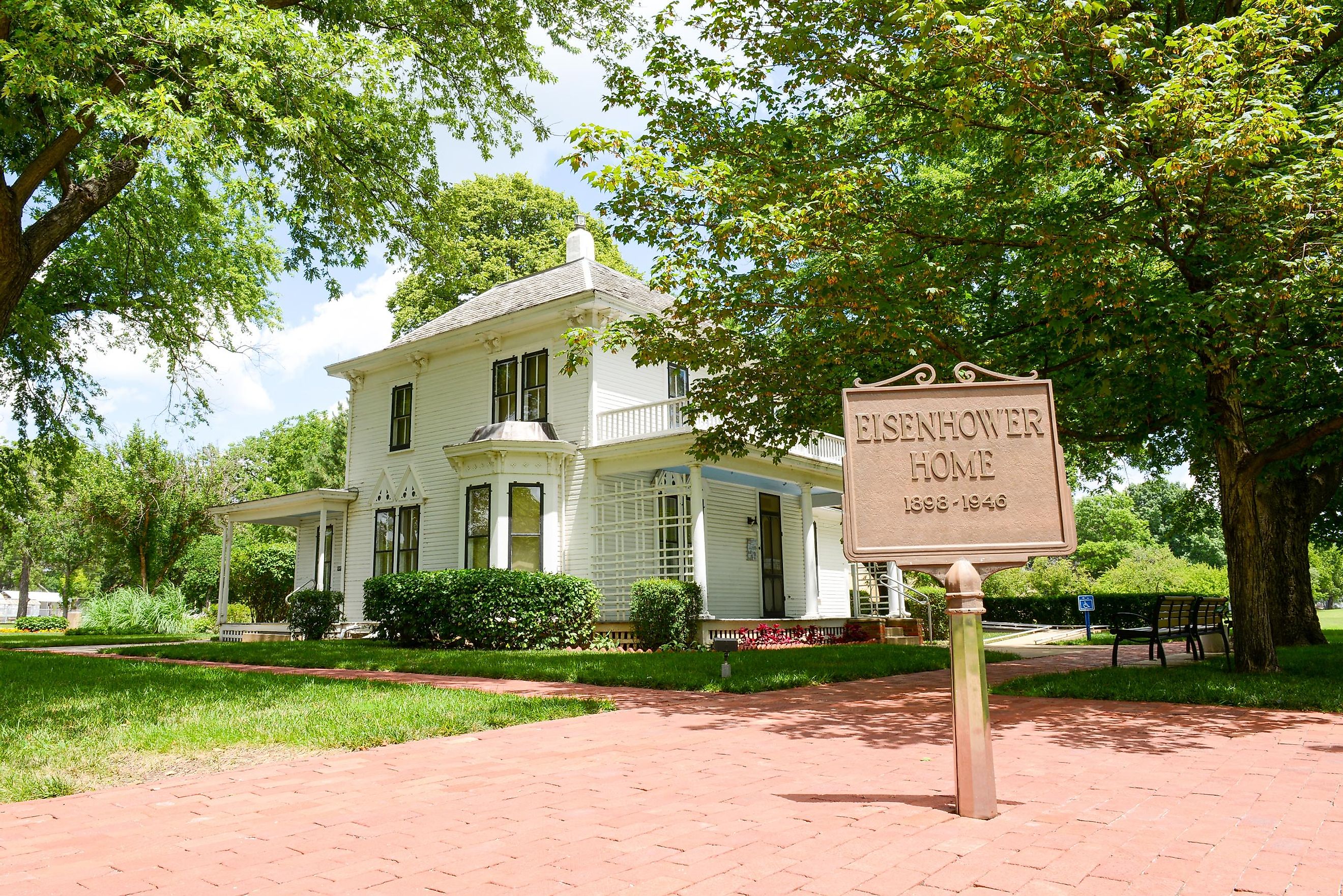 Abilene, Kansas, USA: The house where President Eisenhower grew up. Editorial credit: spoonphol / Shutterstock.com
