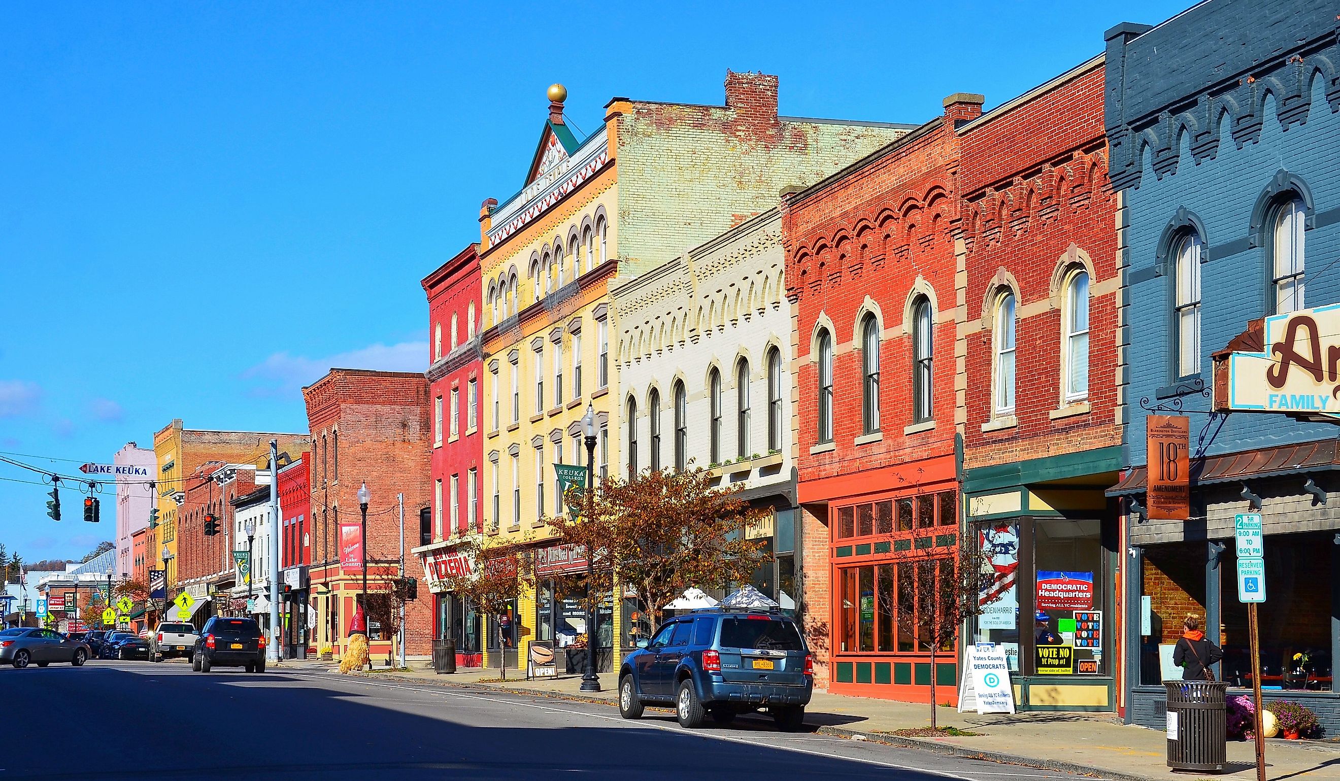 American small town- Penn Yan, recognized by "The 100 Best Small Towns In America." Editorial credit: PQK / Shutterstock.com