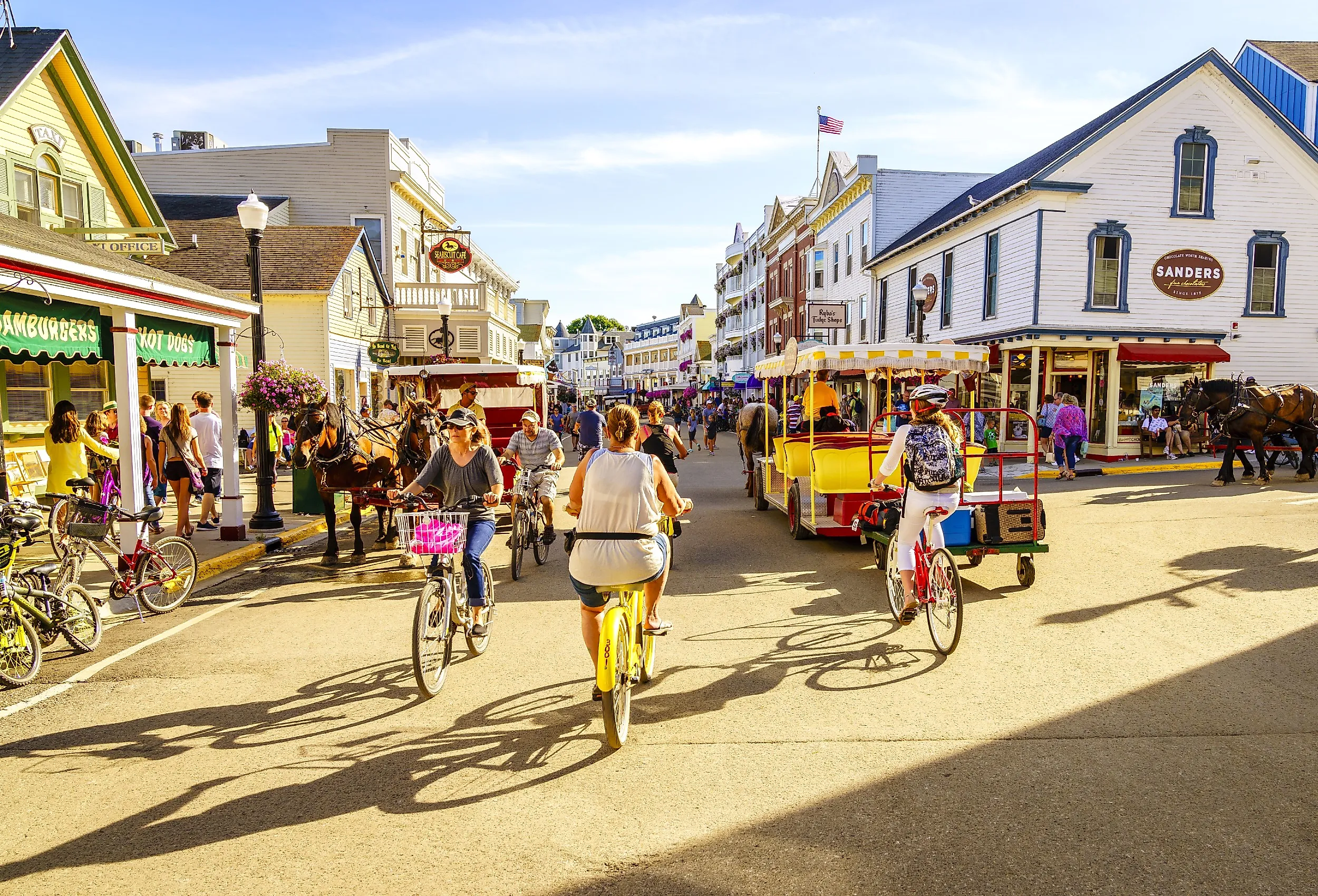 Market Street in Mackinac Island, Michigan. Image credit Alexey Stiop via Shutterstock