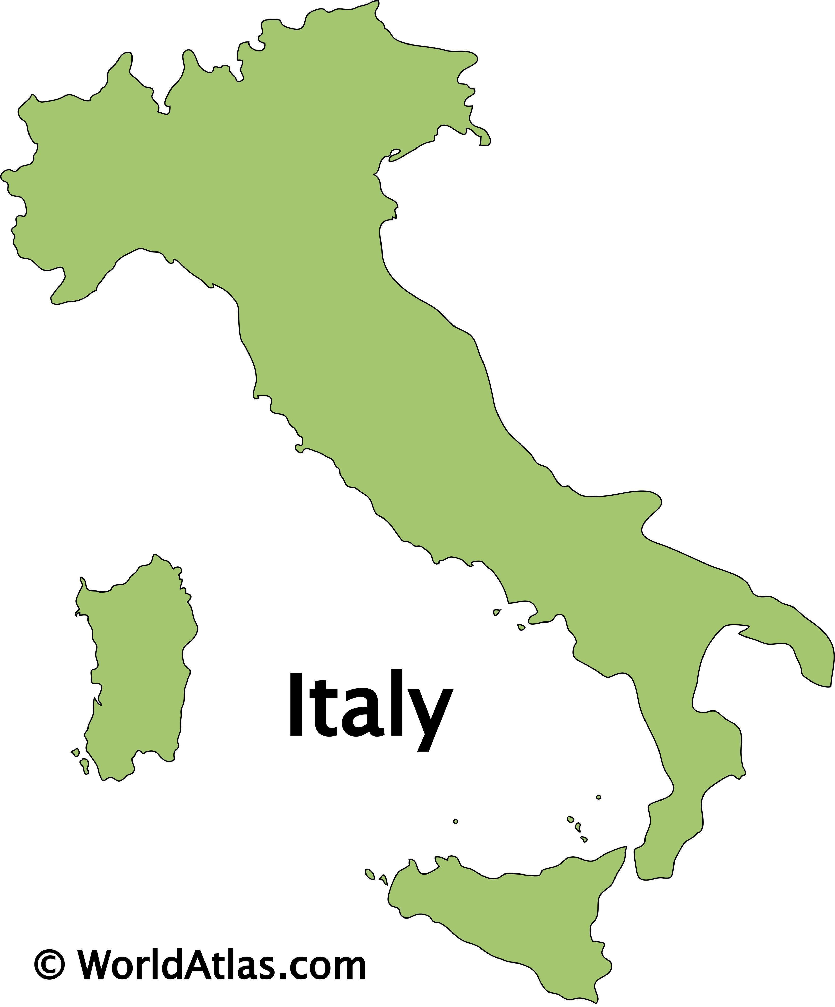 Italy Map Blank / Outline Map Of Italy With Regions Coloring Page Free