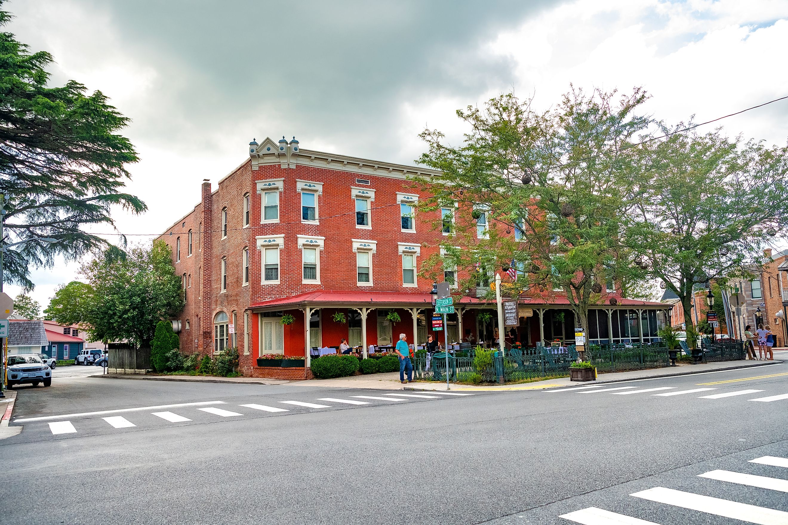 Historic downtown of Berlin, Maryland. 