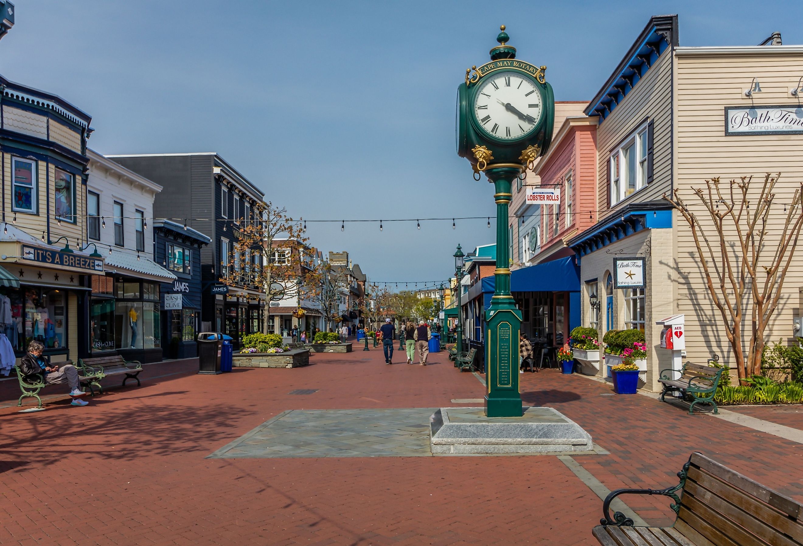 Washington Mall on a sunny spring afternoon, Cape May, New Jersey. Image credit Rabbitti via Shutterstock