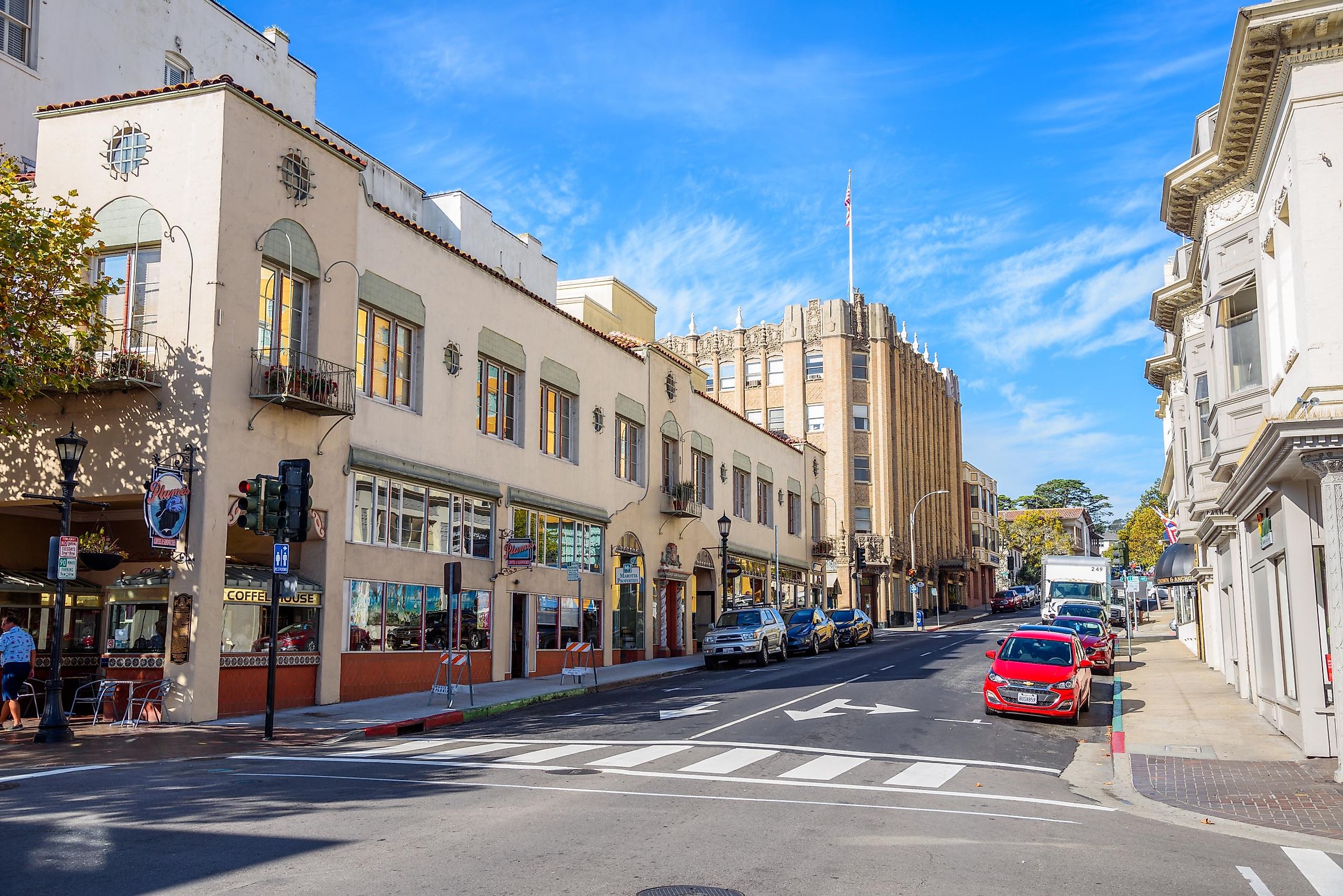 Franklin Street in historic downtown Monterey. Editorial credit: Albert Pego / Shutterstock.com