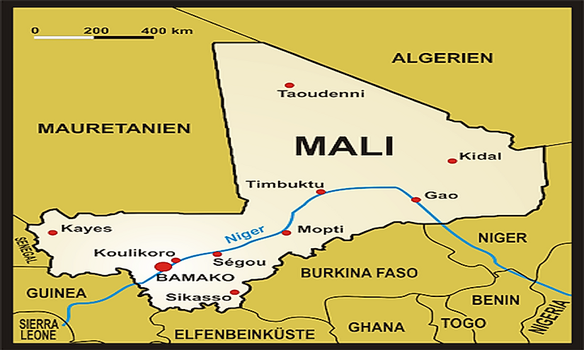 Where Is Mali WorldAtlas   448px Karte Mali 