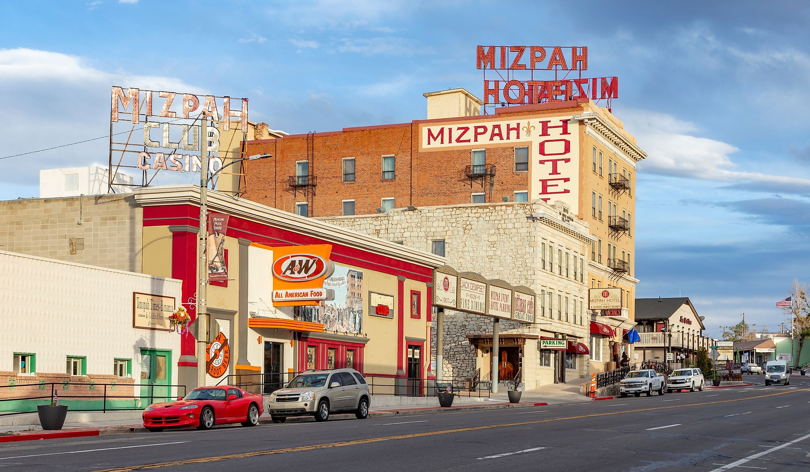 A historic hotel in downtown Tonopah, Nevada. Editorial credit: travelview / Shutterstock.com