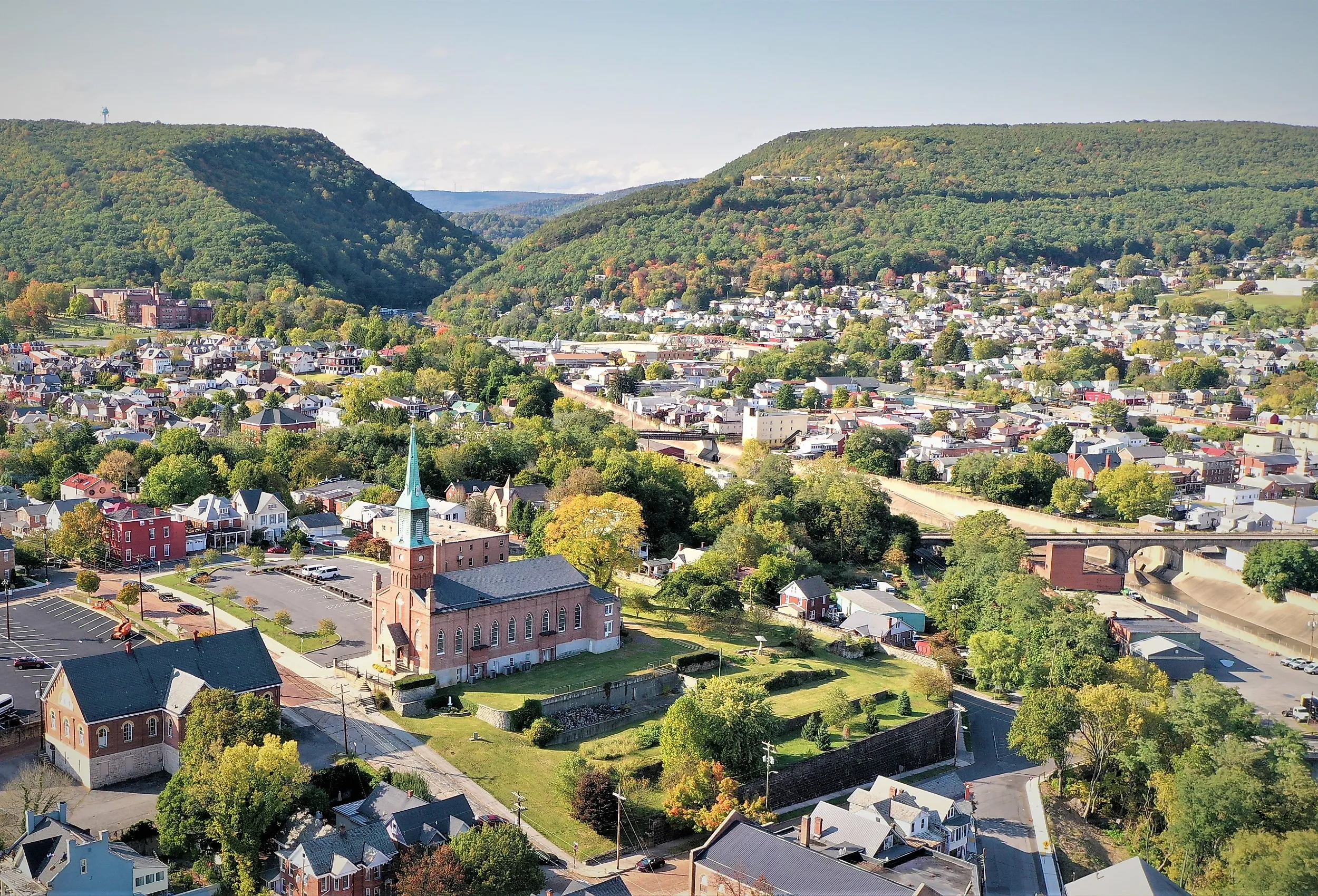 Overlooking downtown Cumberland, Maryland.