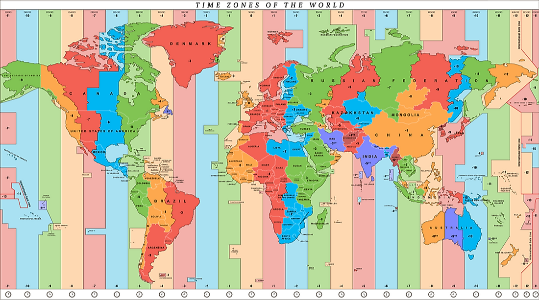 Countries That Have The Highest Number Of Time Zones WorldAtlas