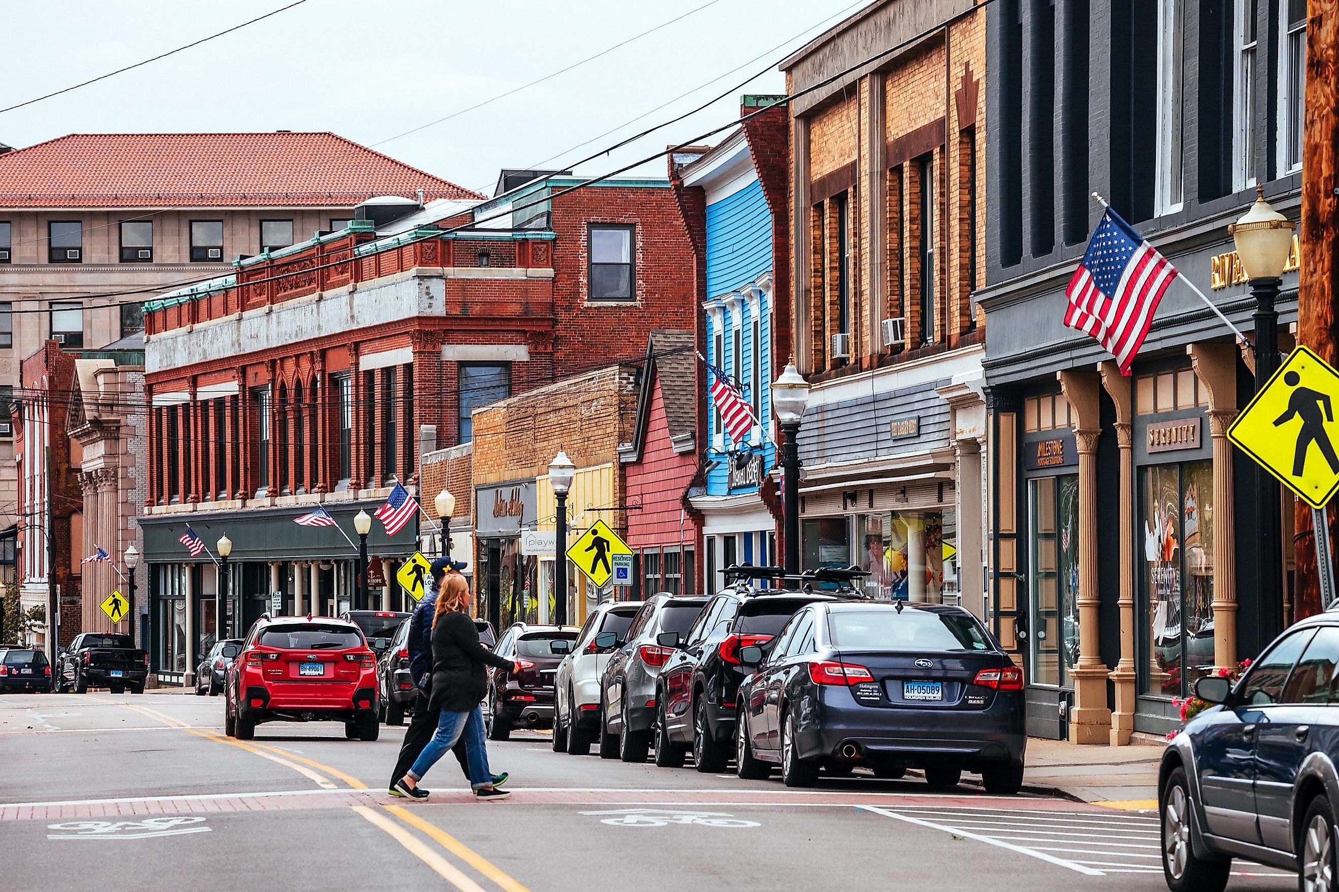 Street view in Westerly, Rhode Island, via peeterv / iStock.com