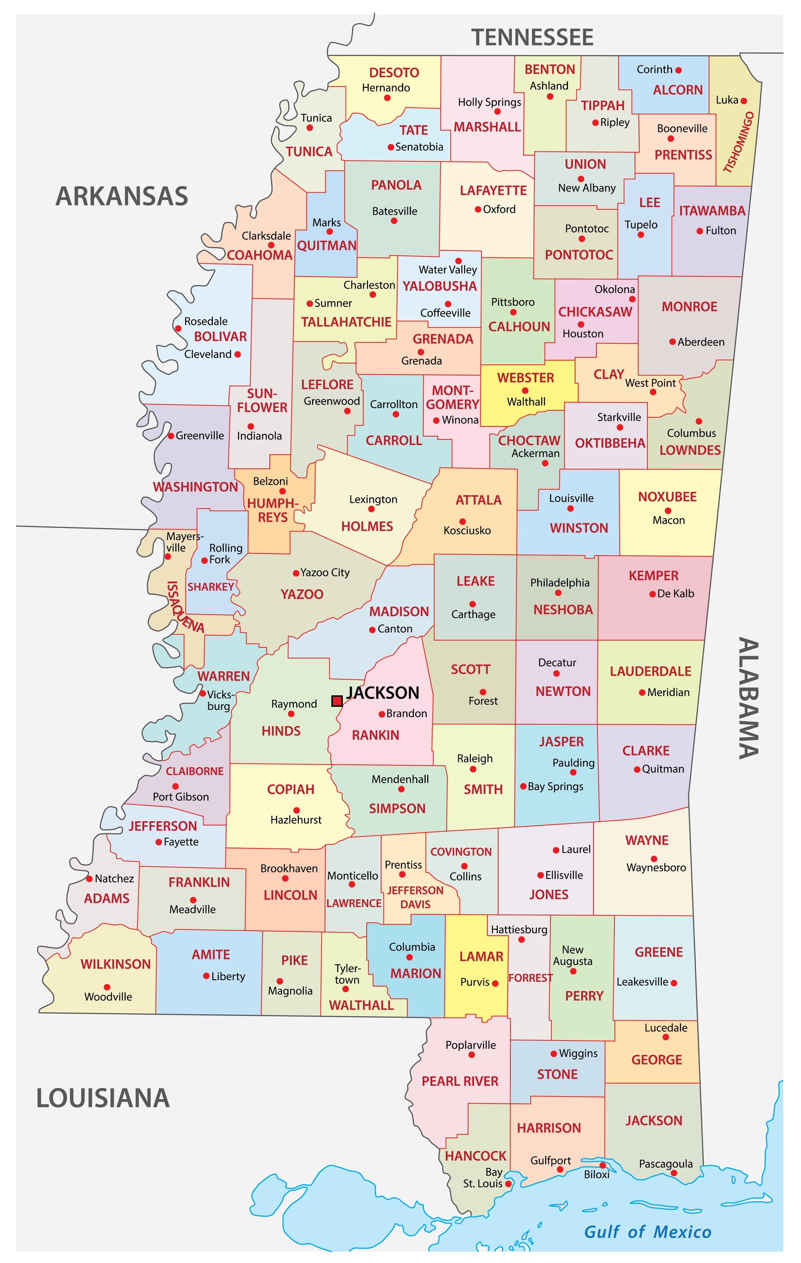 Mississippi Maps And Facts World Atlas