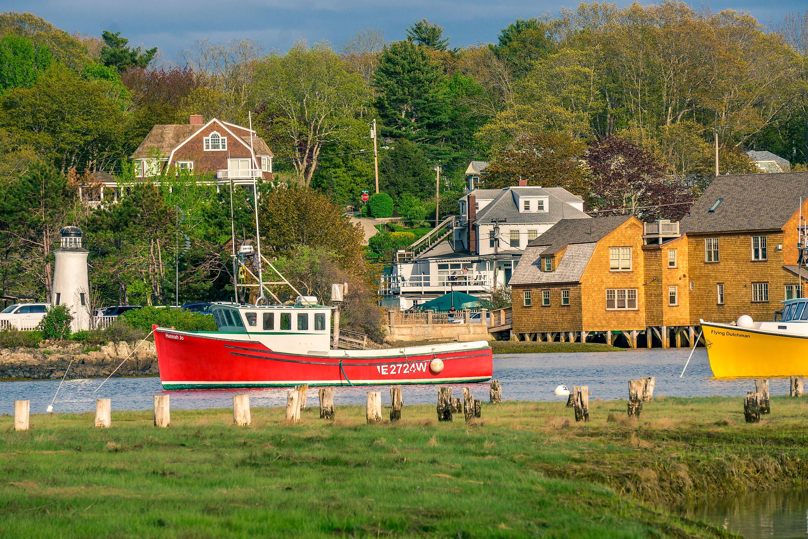 The beautiful town of Kennebunkport, Maine. Editorial credit: Pernelle Voyage / Shutterstock.com.