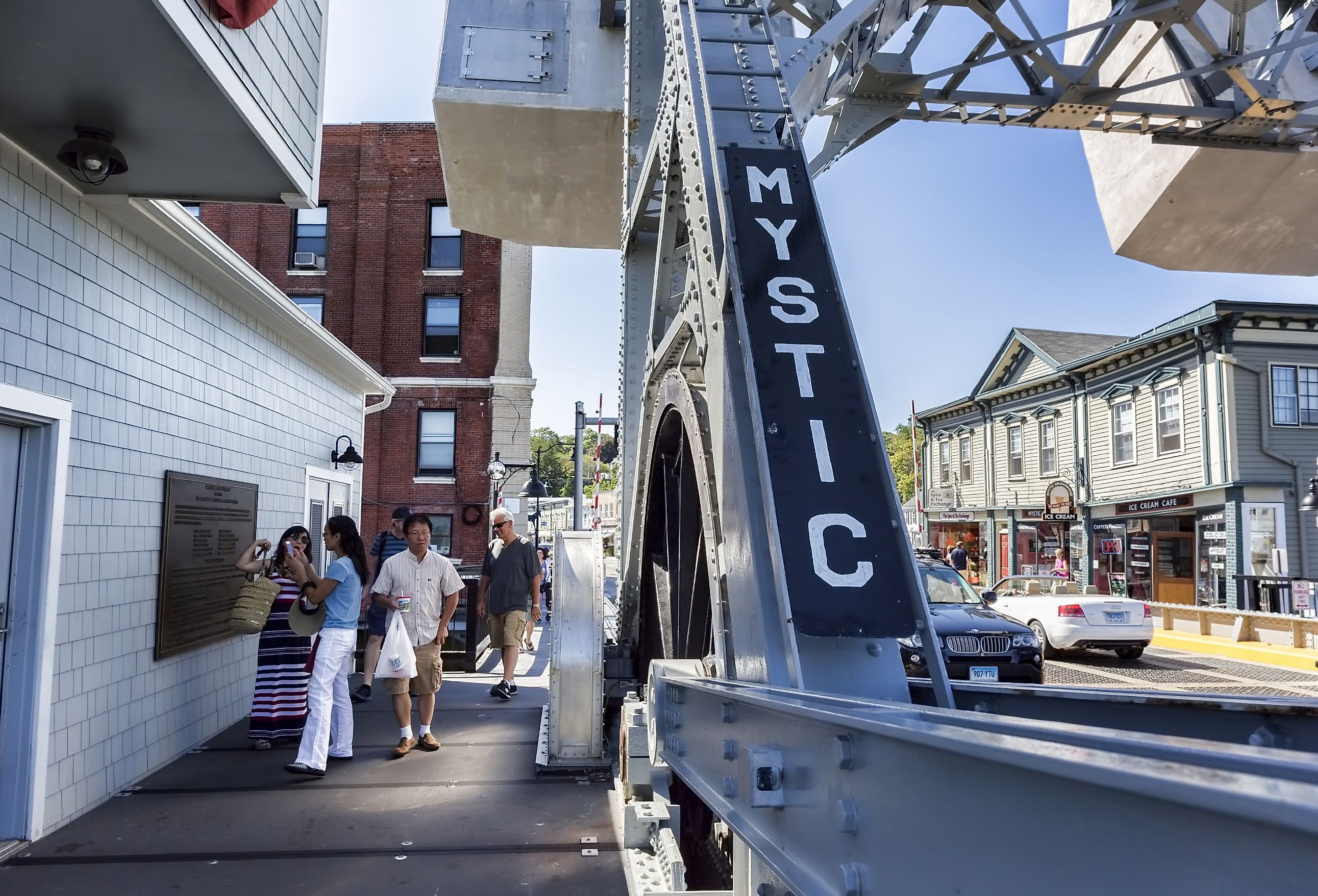 The Mystic bascule bridge spans the Mystic river, Connecticut. Image credit Paul Latham via Shutterstock