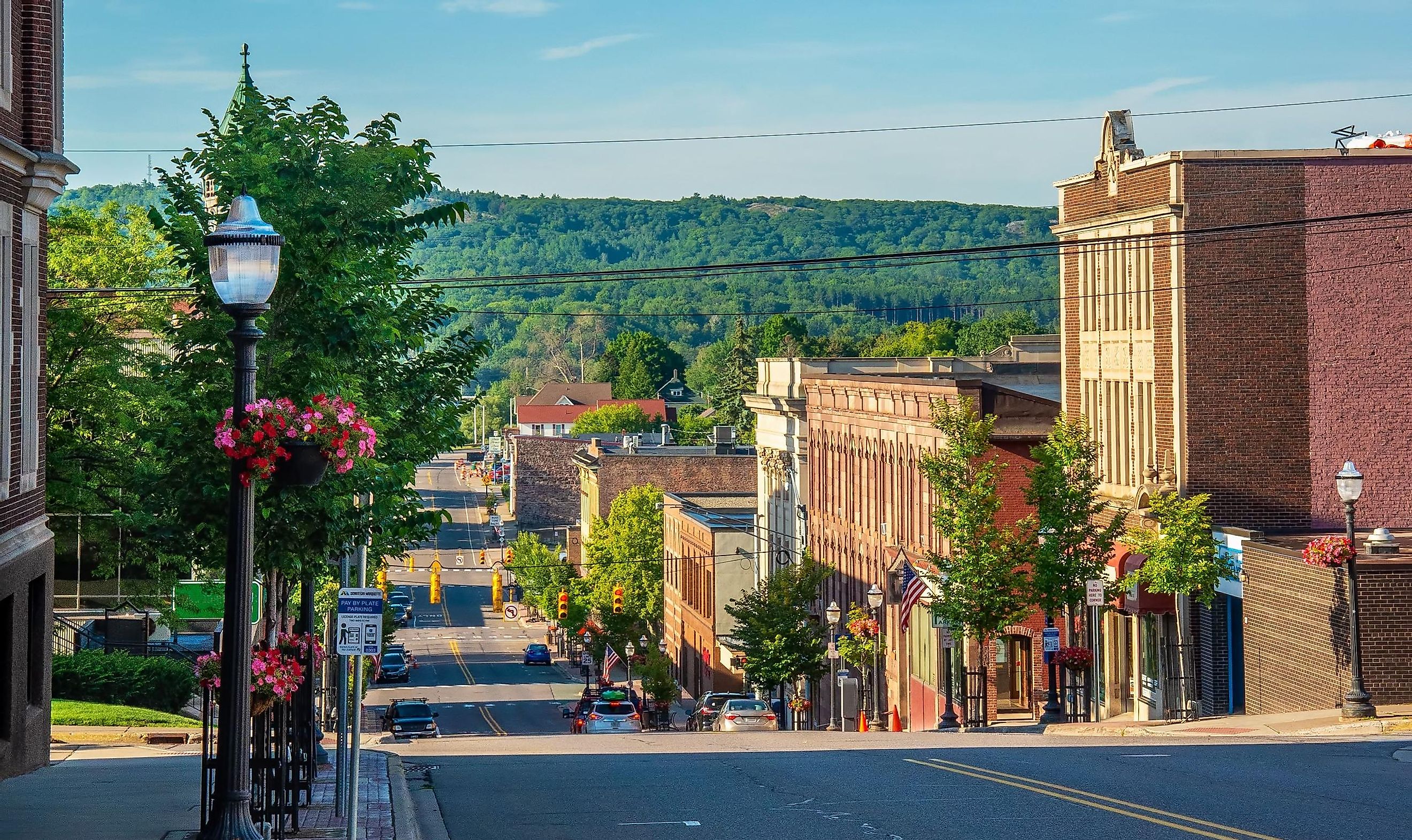 Business district Marquette, Michigan.