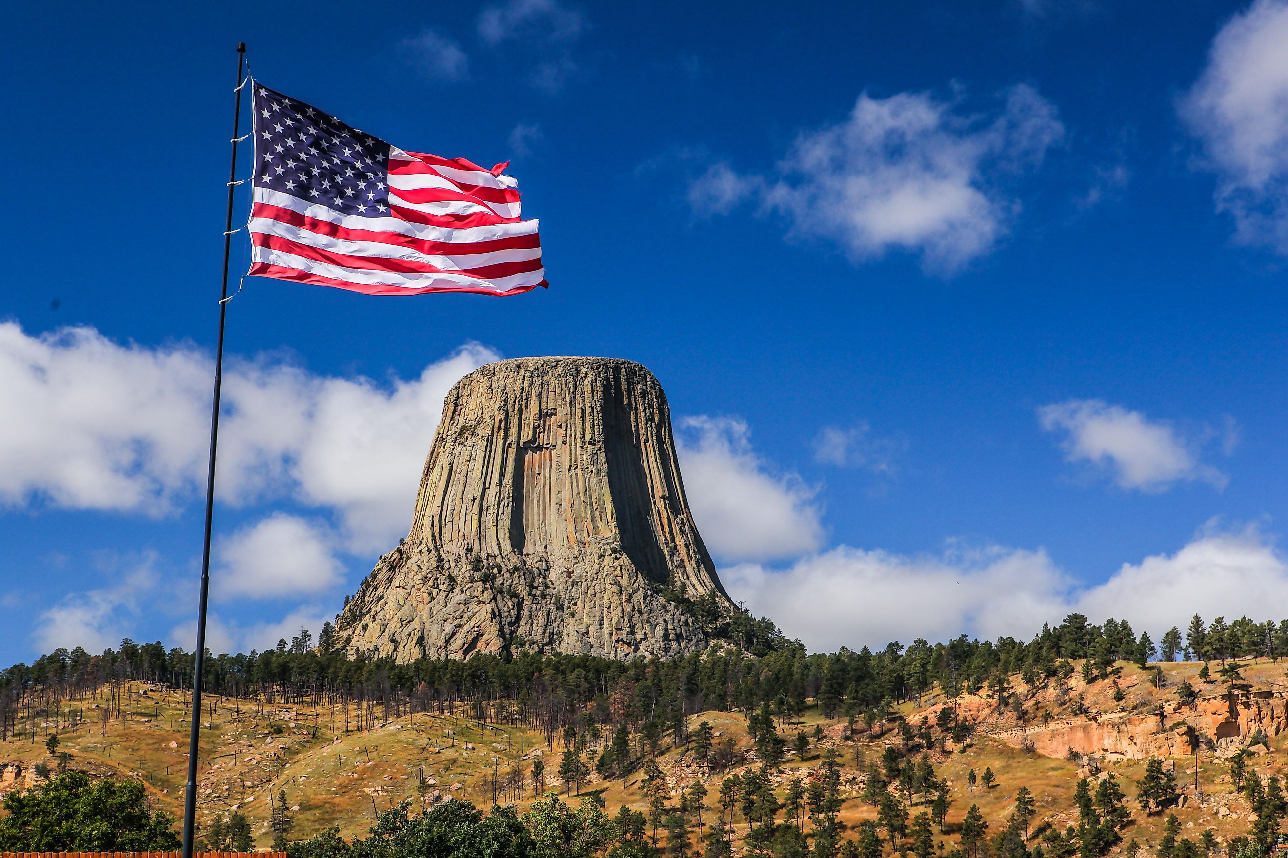 Devils Tower National Monument near Sundance, Wyoming.